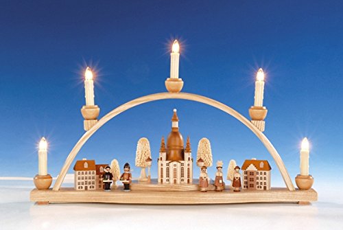 Rudolph's Treasure Chest Candle Arch - 51cm Electric Lighted Church Arch for Women - Perfect for Christmas Decorations, Home Lighting & Holiday Displays