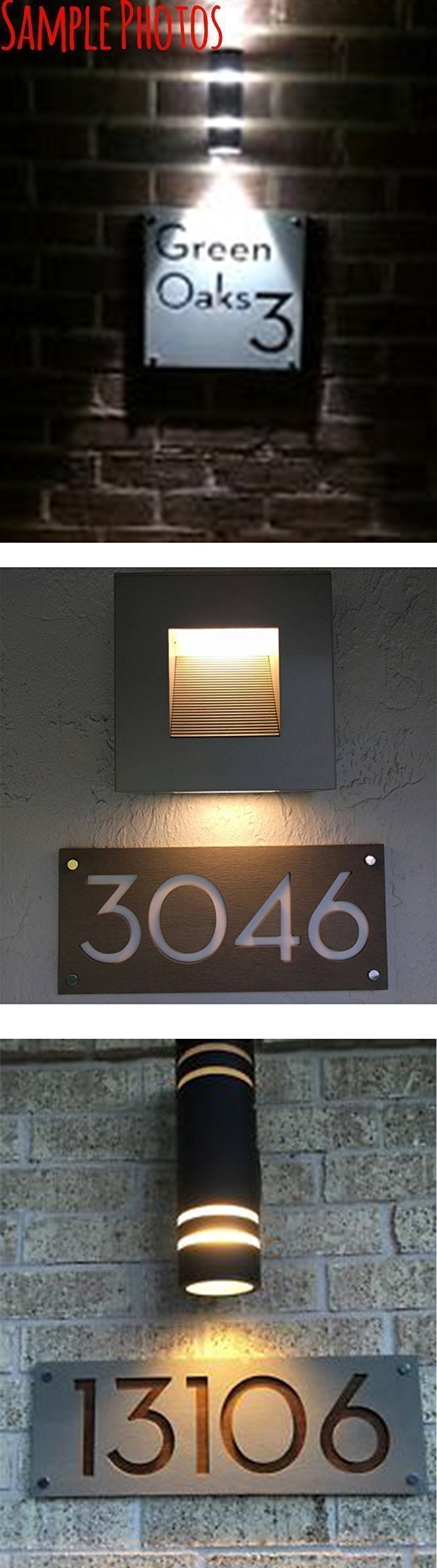 Modern Concrete House Numbers with Black Acrylic - Contemporary Address Plaque for Front Door - Durable Outdoor Home Sign for House, Apartment, and Mailbox Numbering