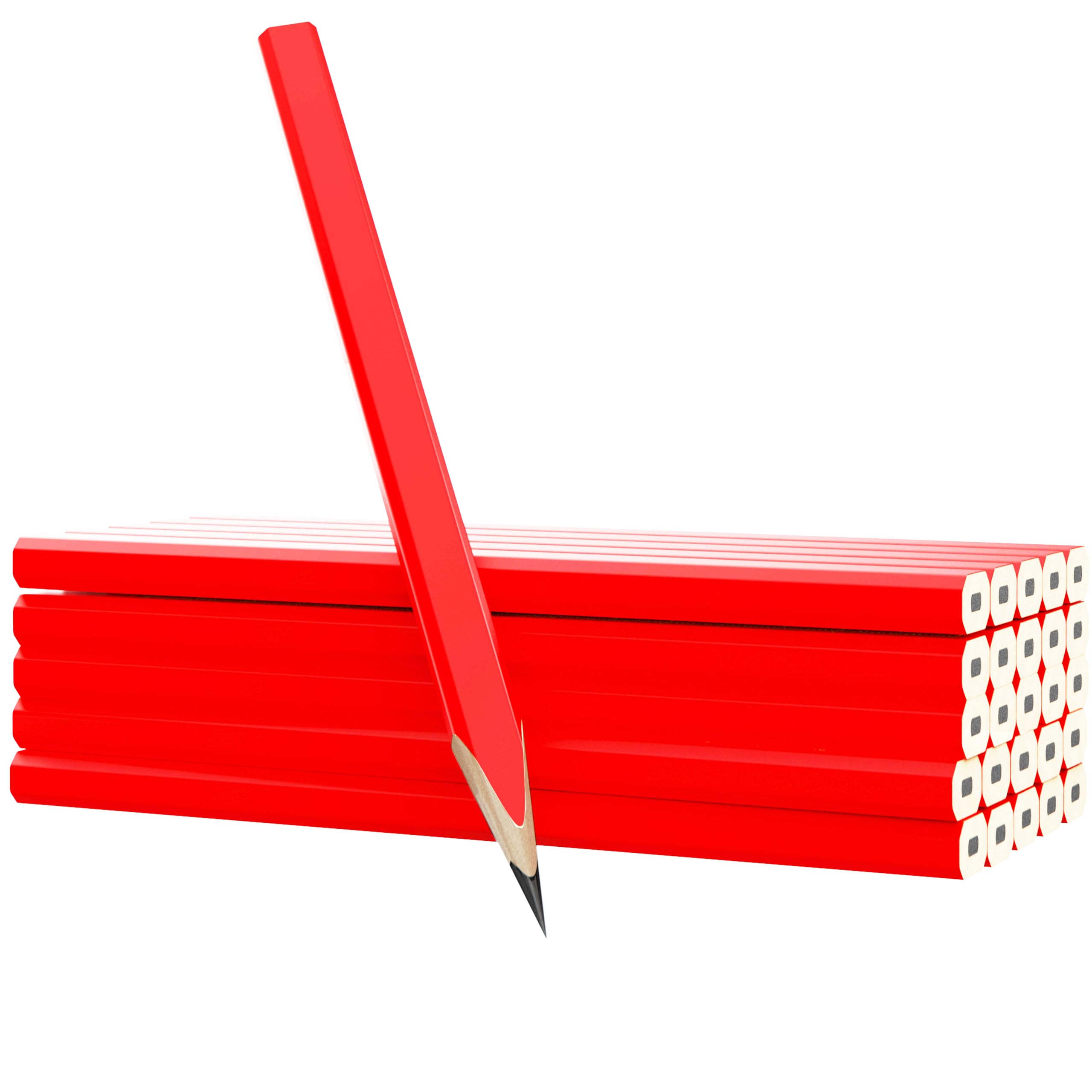 Heavy Duty Carpenter Pencils 8-Pack - Woodworking & Construction Marking Tools for Builders & DIY Projects