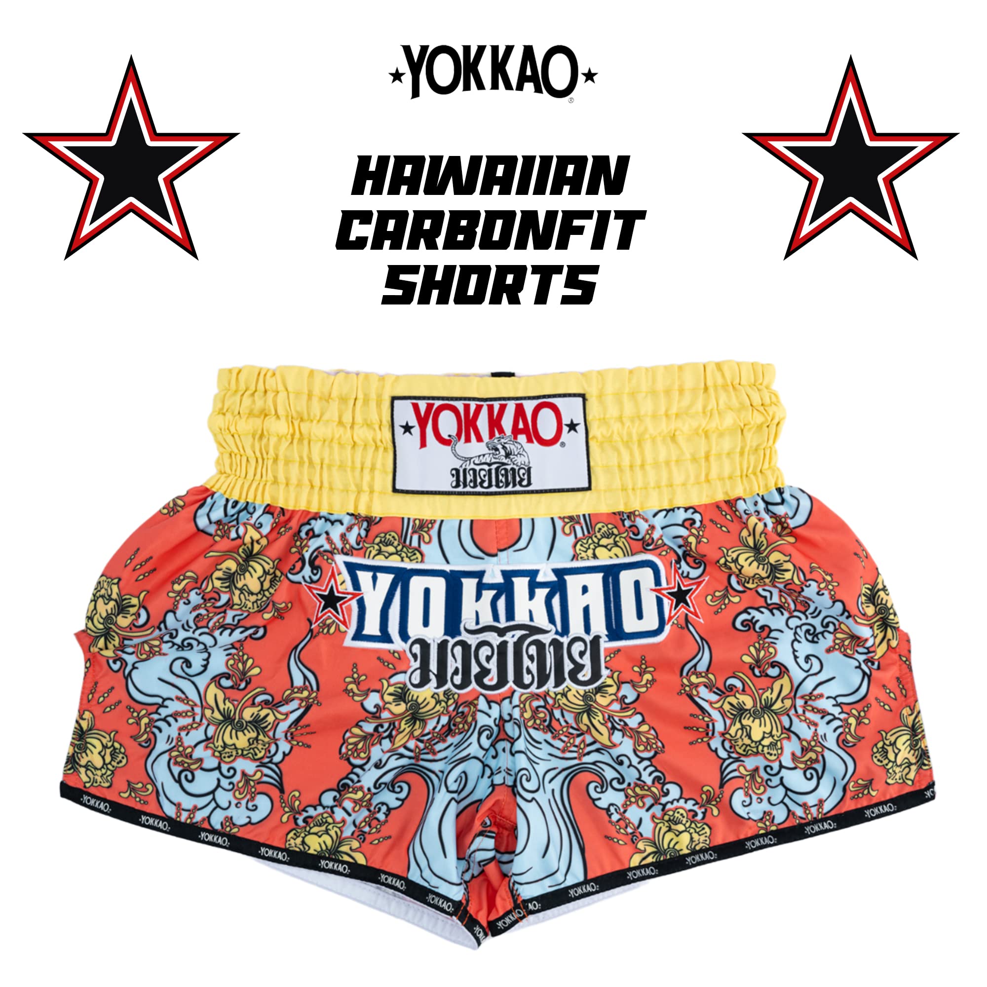 YOKKAO Muay Thai Boxing Shorts for Men & Women - Premium Satin MMA Shorts for Training & Competition | Perfect for Kickboxing, Muay Thai, MMA & Fitness Workouts