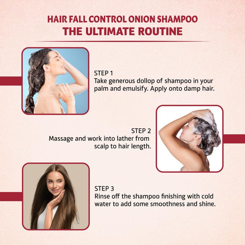 Sabtes Onion Shampoo for Hair Growth - Pack of 2 | Repairs Dry Scalp & Controls Hair Loss | Paraben-Free Formula for Smoother, Softer, Shinier Hair | Reduces Hair Fall Up to 100% | Ideal for Daily Hair Care & Scalp Treatment