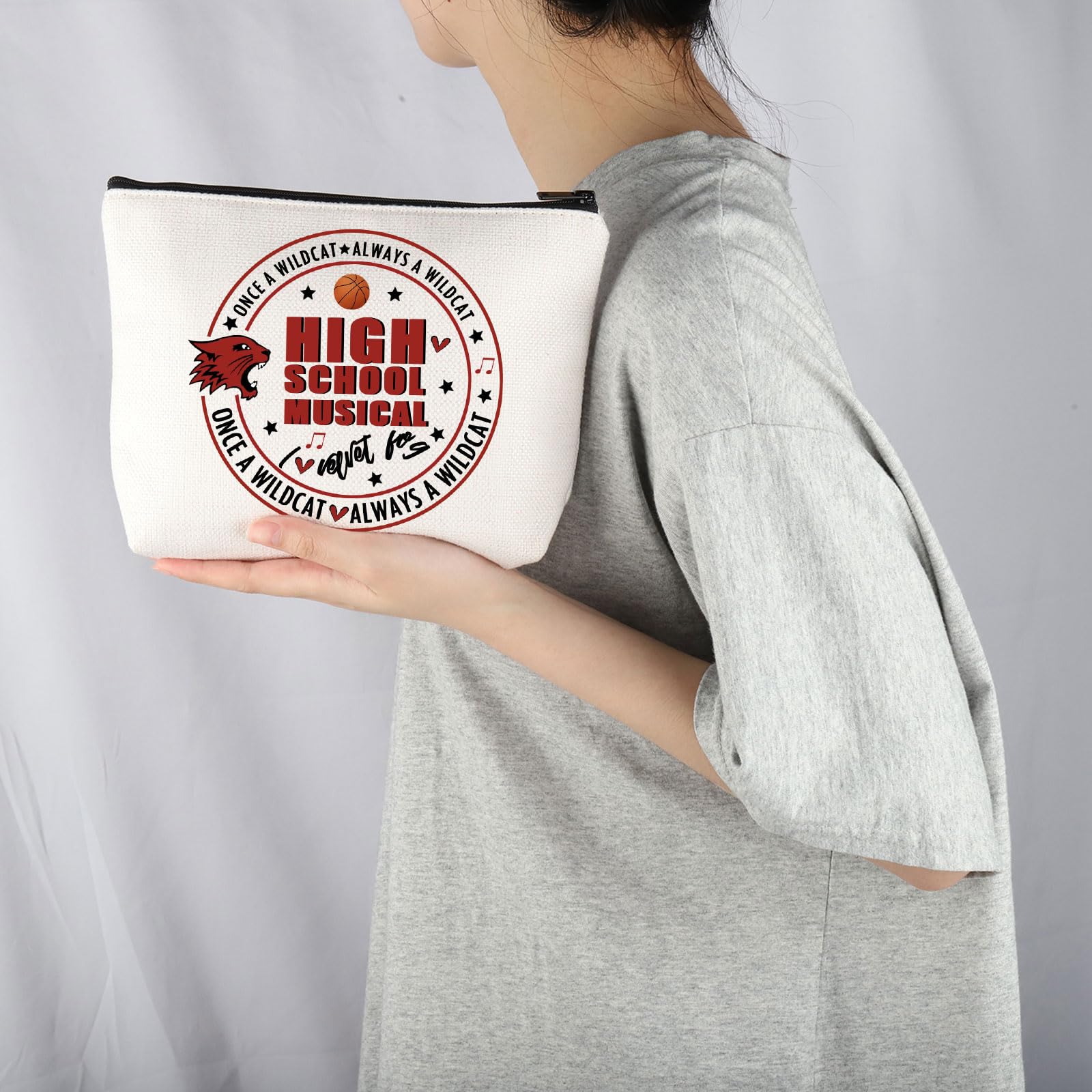 UJIMS High School Musical Series East High Wildcats Themed Makeup Bag - Perfect Gift for Theatre Fans & Musical Lovers (Great for School, Travel & Cosmetics Storage)