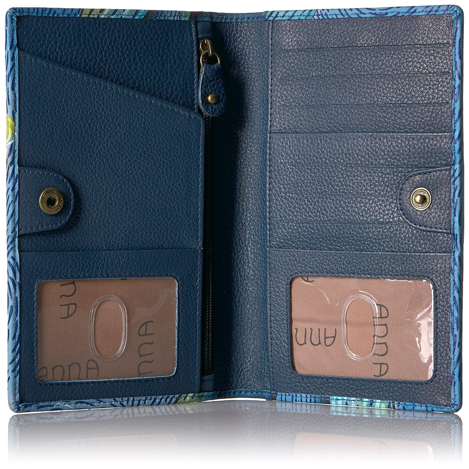 Anna By Anuschka Women's Hand-Painted Genuine Leather Two Fold Wallet - Stylish & Durable Bifold Wallet for Everyday Use, Travel & Gifts