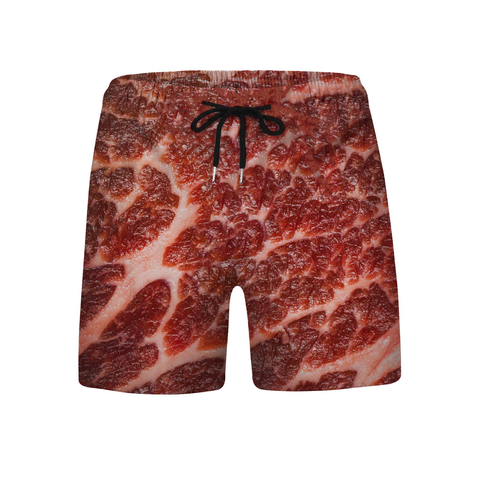 3D Printed Tiehua Beach Shorts for Men - Realistic Food Design Summer Swim Trunks | Perfect for Swimming, Surfing, and Beach Vacations
