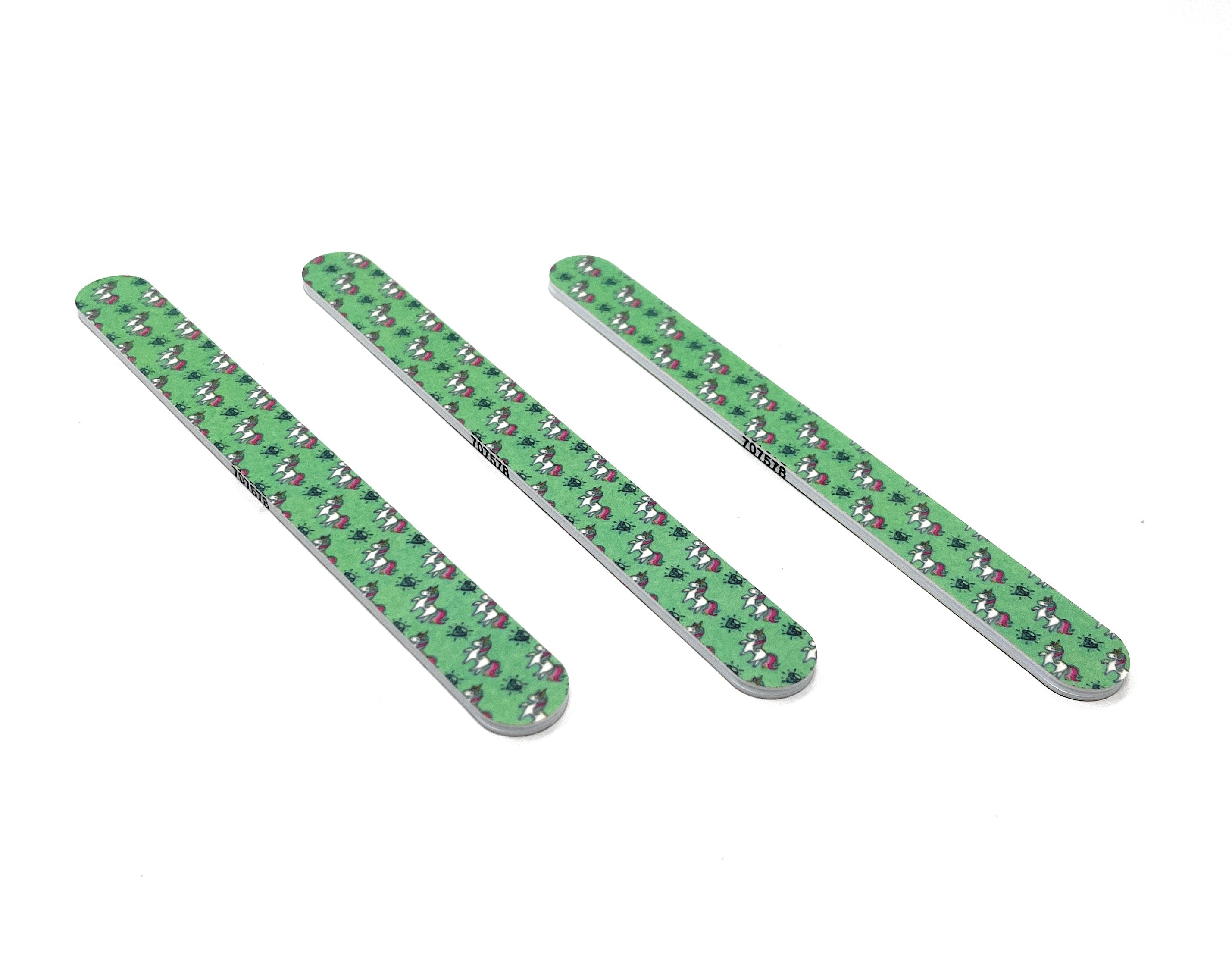 Tropical Shine Nail File - 3 Pack Cushioned Dual Sided Emery Boards (180 Fine & 240 Grit) - Perfect for Home, Salon & Travel Manicures
