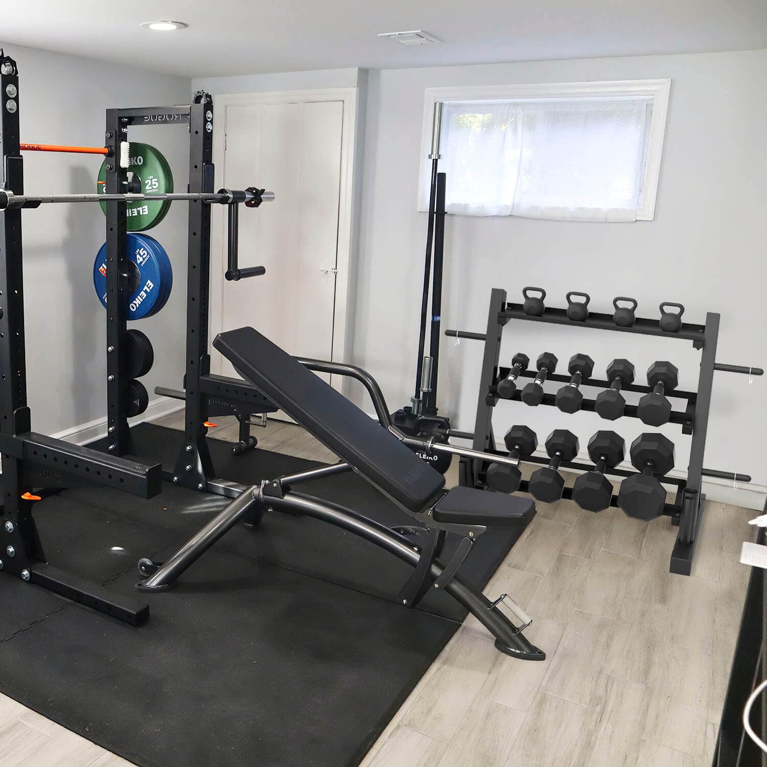 Multifunctional Dumbbell Rack & Weight Stand for Home Gym - Heavy Duty Storage Organizer for Dumbbells, Weight Plates & Curl Bars - Perfect for Garage, Basement & Home Workout Spaces