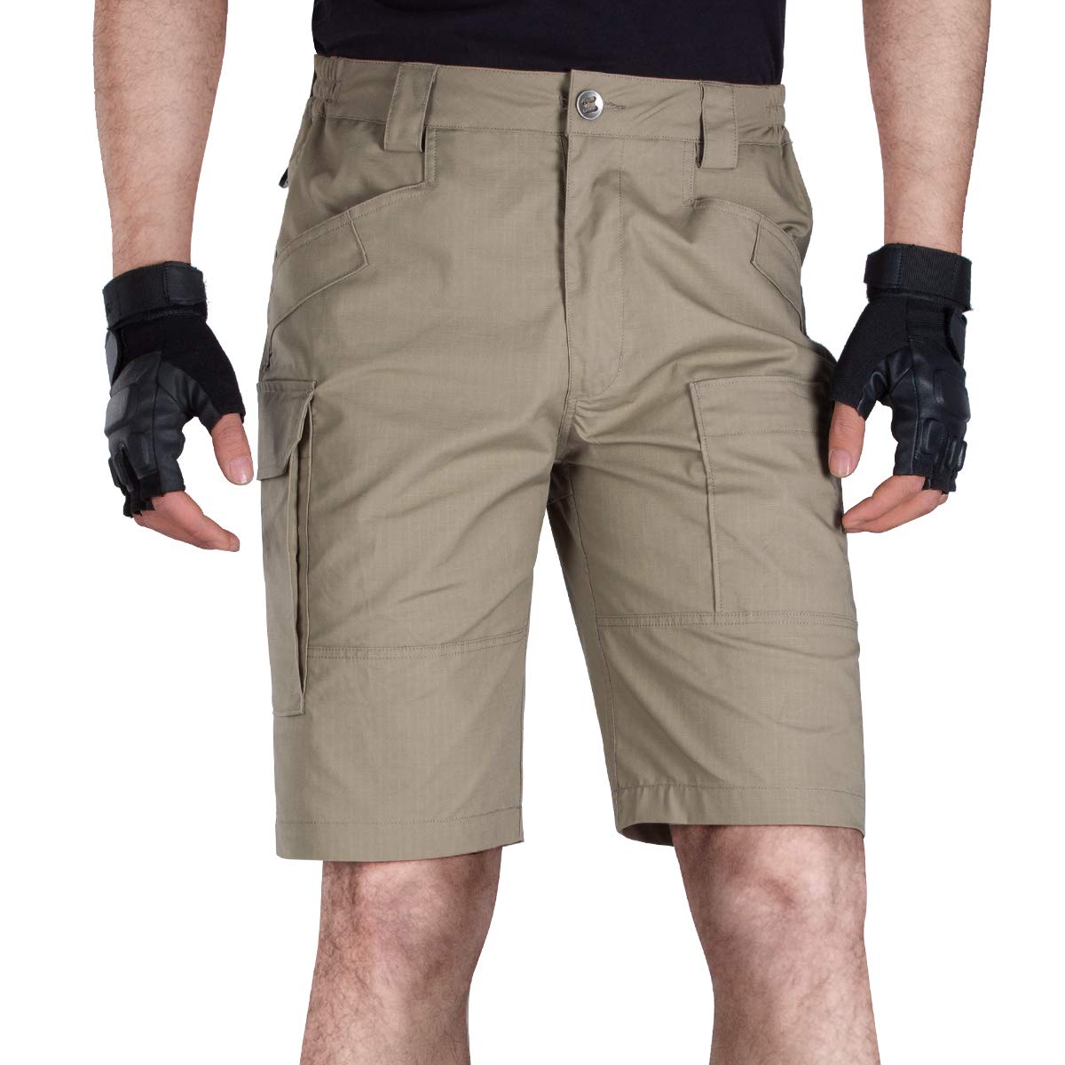 FREE SOLDIER Men's Tactical Cargo Shorts - Relaxed Fit Quick-Dry Water Resistant Outdoor Hiking Work Shorts with Multiple Pockets - Perfect for Camping, Hiking & Outdoor Adventures