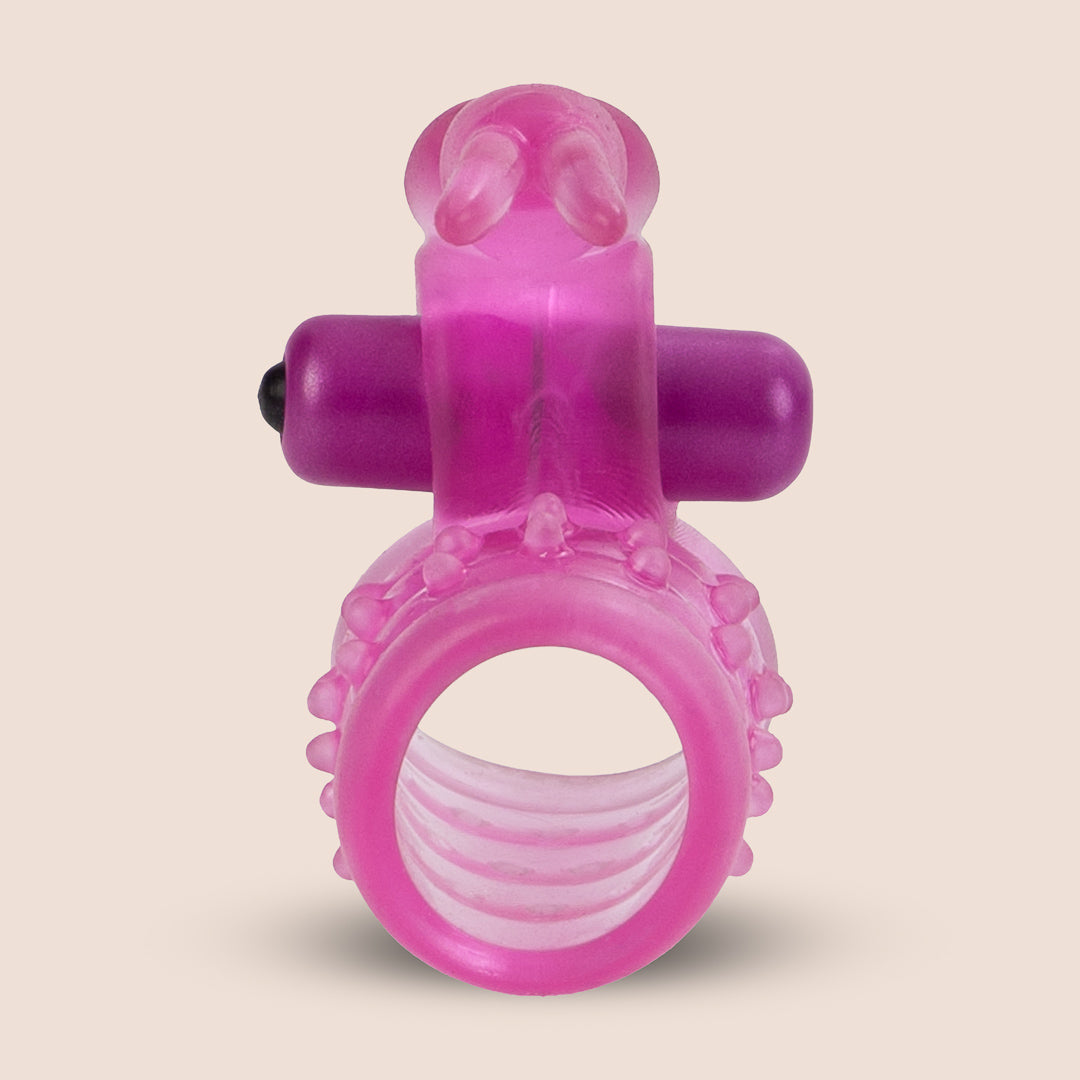 CalExotics Basic Essentials® Stretchy Vibrating Bunny Enhancer™ - Soft Silicone Vibrating Sleeve for Enhanced Pleasure | Perfect for Couples & Solo Play, Sensual Massage & Intimate Moments