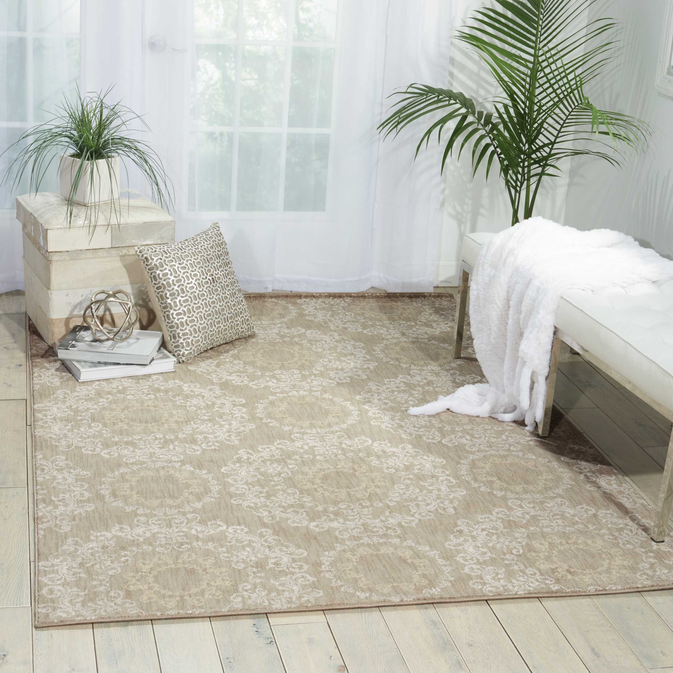 Nourison Tranquility Transitional Stone 5'3