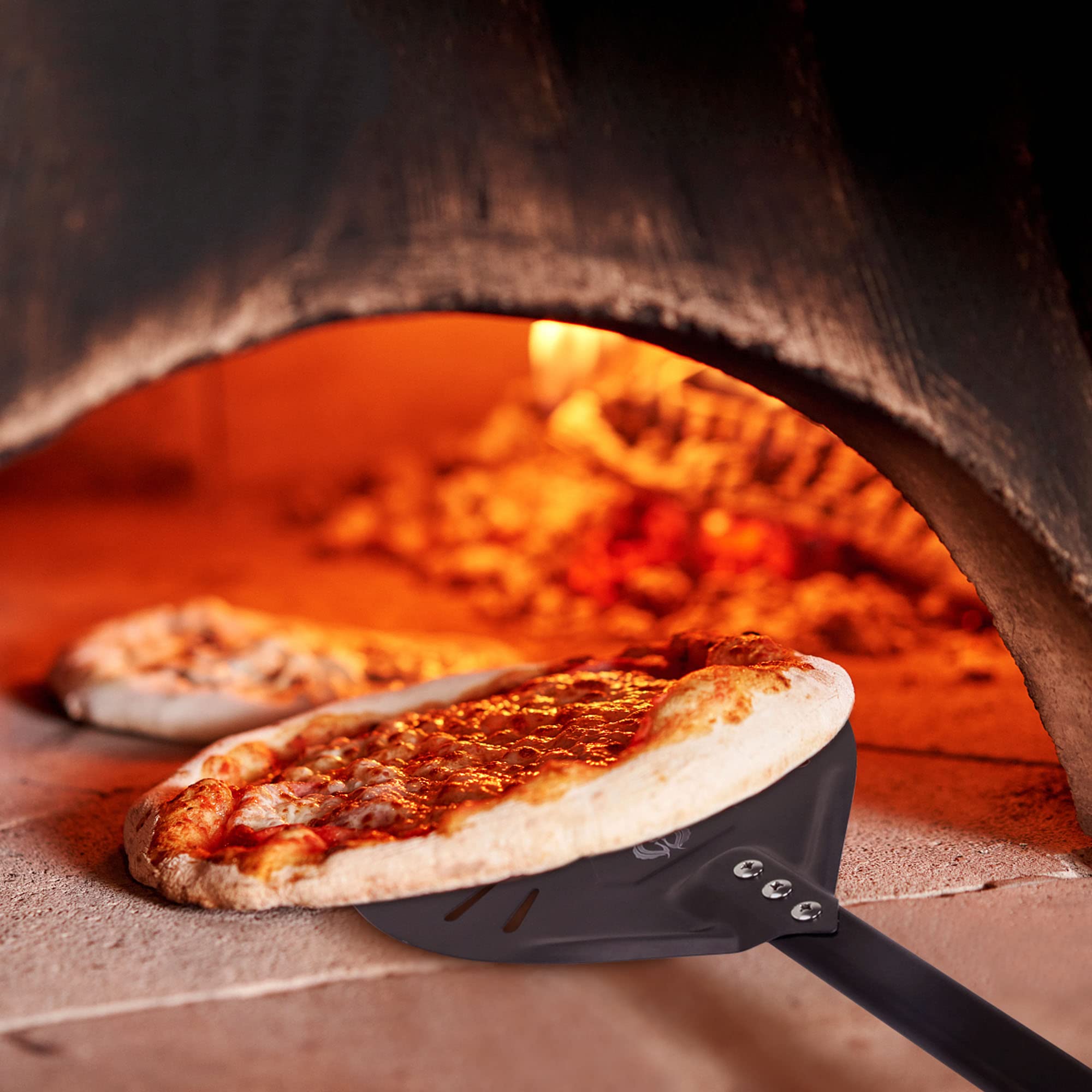 9 Inch Round Aluminum Pizza Turning Peel with 40
