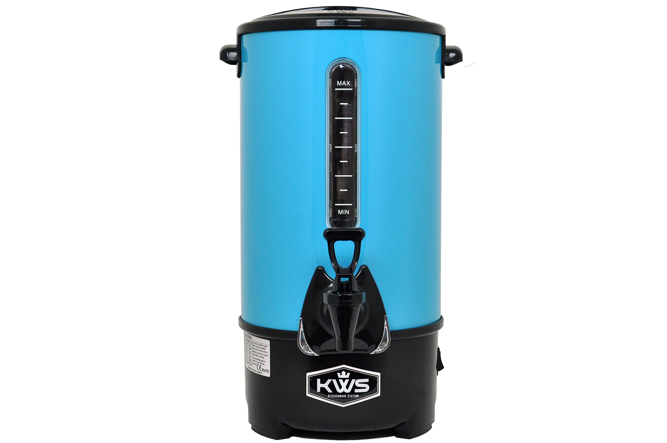 KWS WB-20 15.5L/66Cups Commercial Stainless Steel Insulated Water Boiler & Warmer - Blue | Perfect for Restaurants, Cafes, Offices & Large Events | Keeps Water Hot for Hours