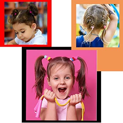 100-Pack Mini Hair Rubber Bands - Multi-Colored Elastic Cotton Stretch Hair Ties for Baby Girls & Women - Ponytail Holders for School, Sports & Daily Styling