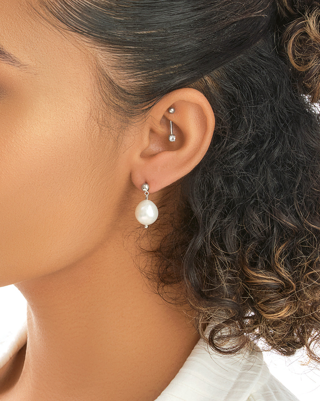 Large Baroque Pearl Drop Stud Earrings - Elegant & Unique Handmade Jewelry for Women - Perfect for Weddings, Parties & Special Occasions