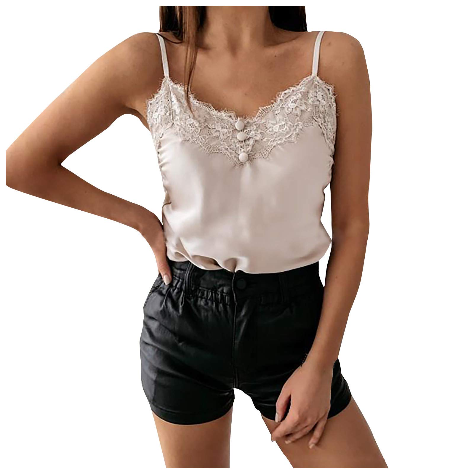 Stylish Women's V-Neck Summer T-Shirt - Slim Fit Sleeveless Casual Top - Breathable Polyester Solid Color Tee - Perfect for Beach, Birthday Parties & Everyday Wear