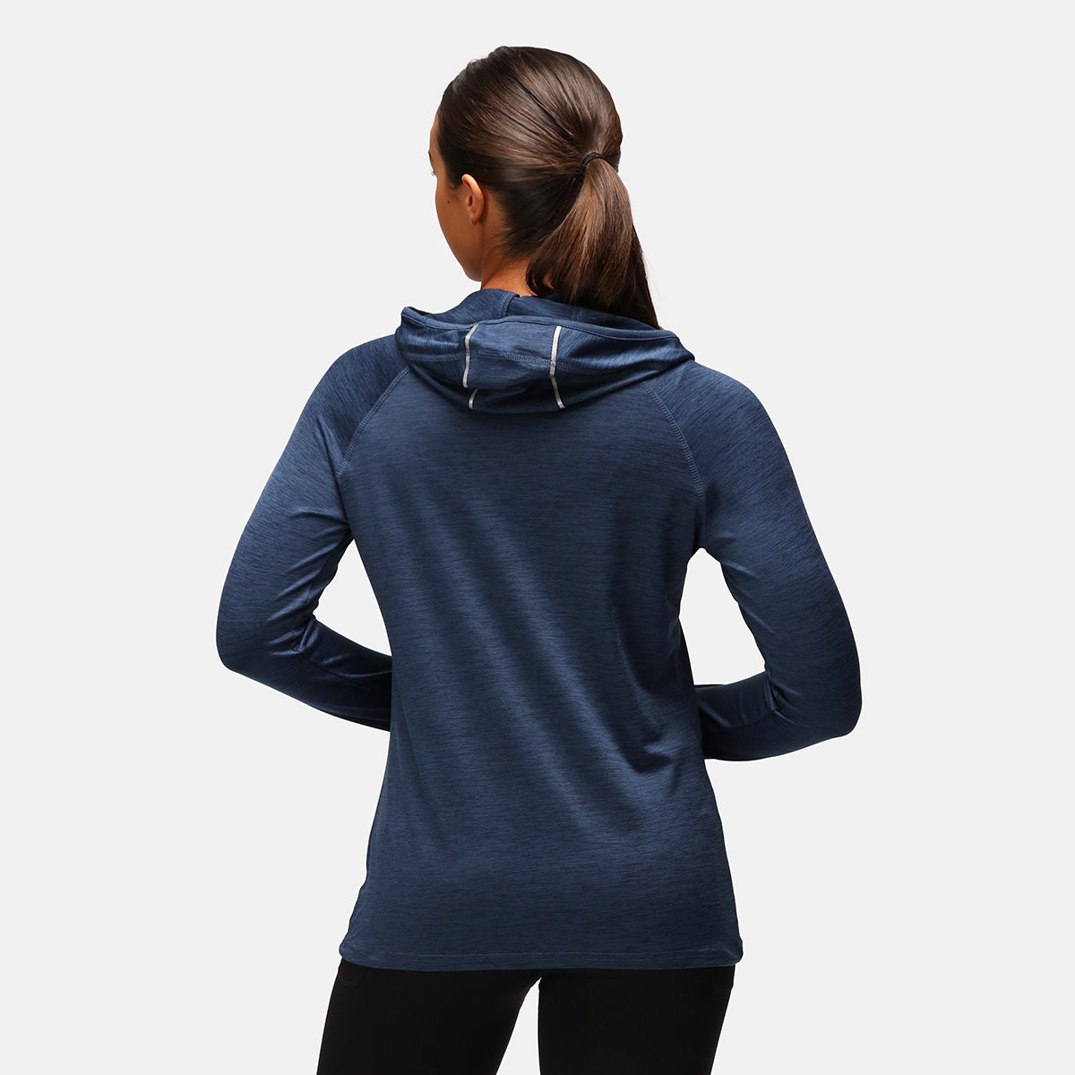 TKB Navy Cowl Neck Hoodie for Women - Soft Fleece Pullover Sweatshirt with Pocket | Casual Winter Wear, Loungewear, and Outdoor Activities
