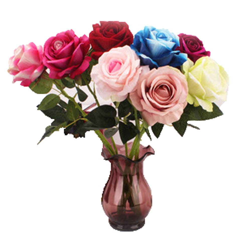 12pcs Artificial Silk Roses - Realistic Fake Flower Bouquet for Wedding, Party, Home Decor - Perfect for Centerpieces, Bridal Showers & DIY Floral Arrangements