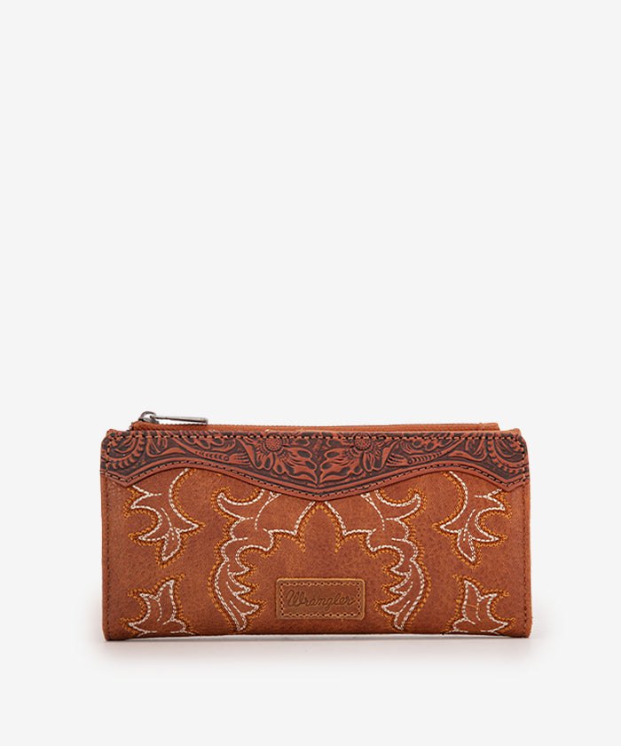 Wrangler Women's Boot Scroll Crossbody Purse Set - Western Style Leather Handbag for Everyday Use, Travel & Country Music Festivals
