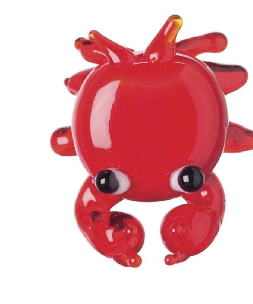 Ganz Miniature Glass Figurine - Handcrafted Red Crab Collectible | Perfect for Home Decor, Gift Giving & Holiday Ornaments