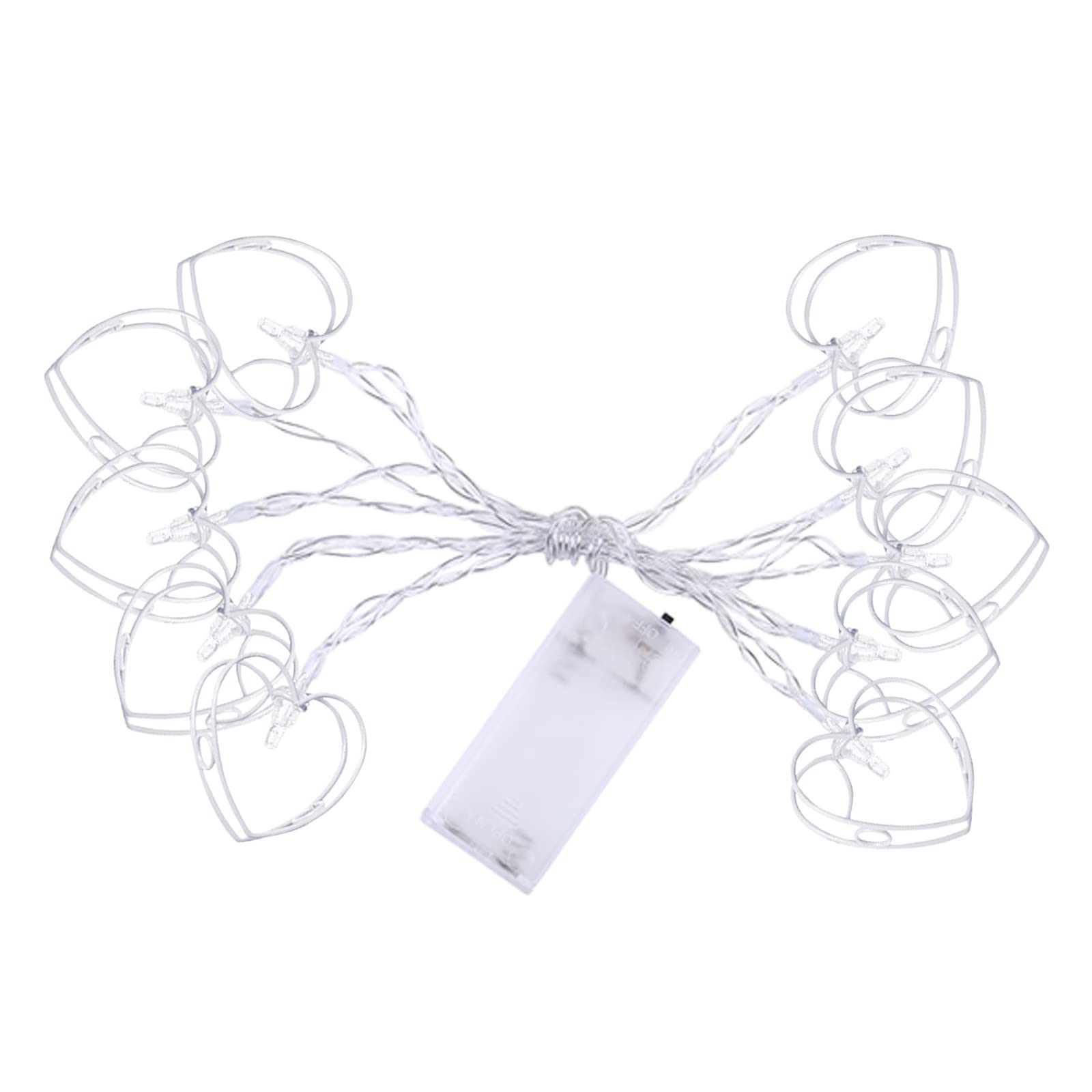 Romantic LED Fairy String Lights for Valentine's Day - Wedding, Home & Garden Decor (White)