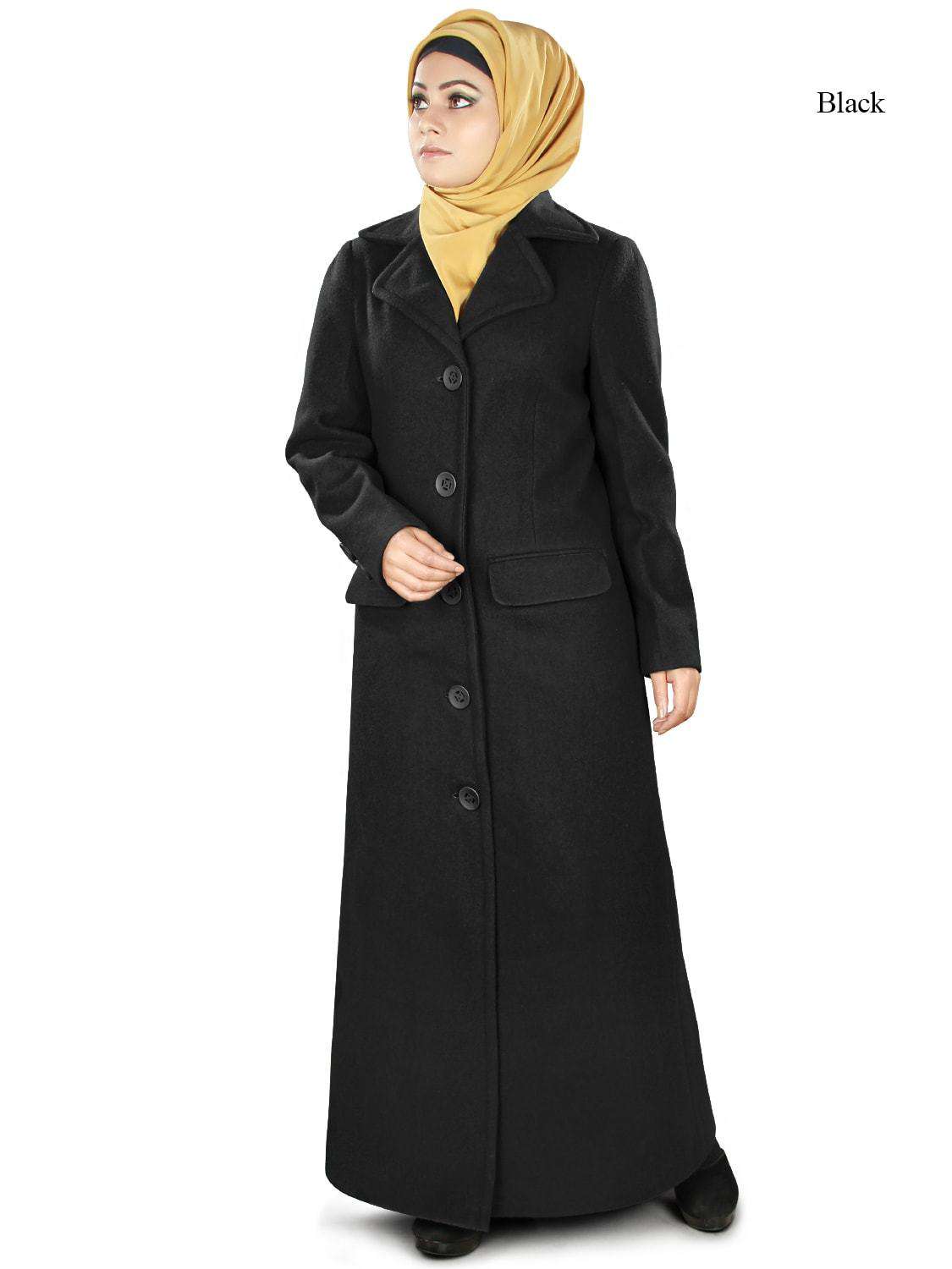 Jaseena Women's Long Coat - Elegant Winter Trench Coat with Belt, Warm Wool Blend Outerwear for Office, Dating & Special Occasions