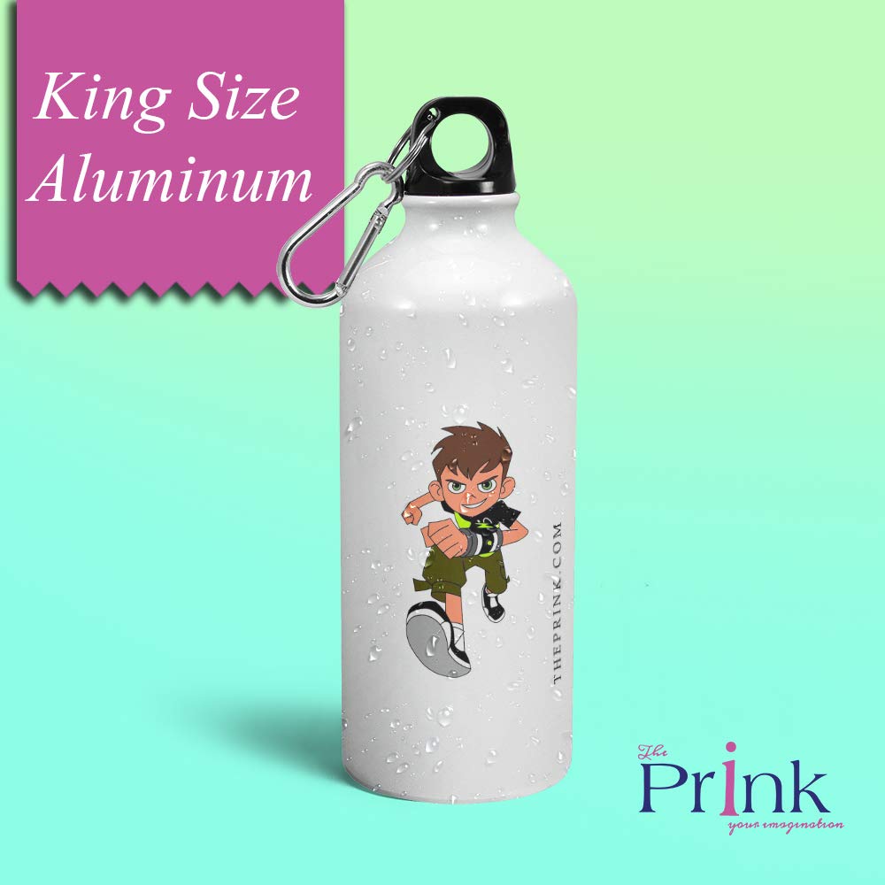 Ben 10 Printed Aluminum Water Bottle 600ml - Kids Insulated Stainless Steel Sipper Bottle with Leakproof Lid - Perfect for School, Sports & Outdoor Adventures