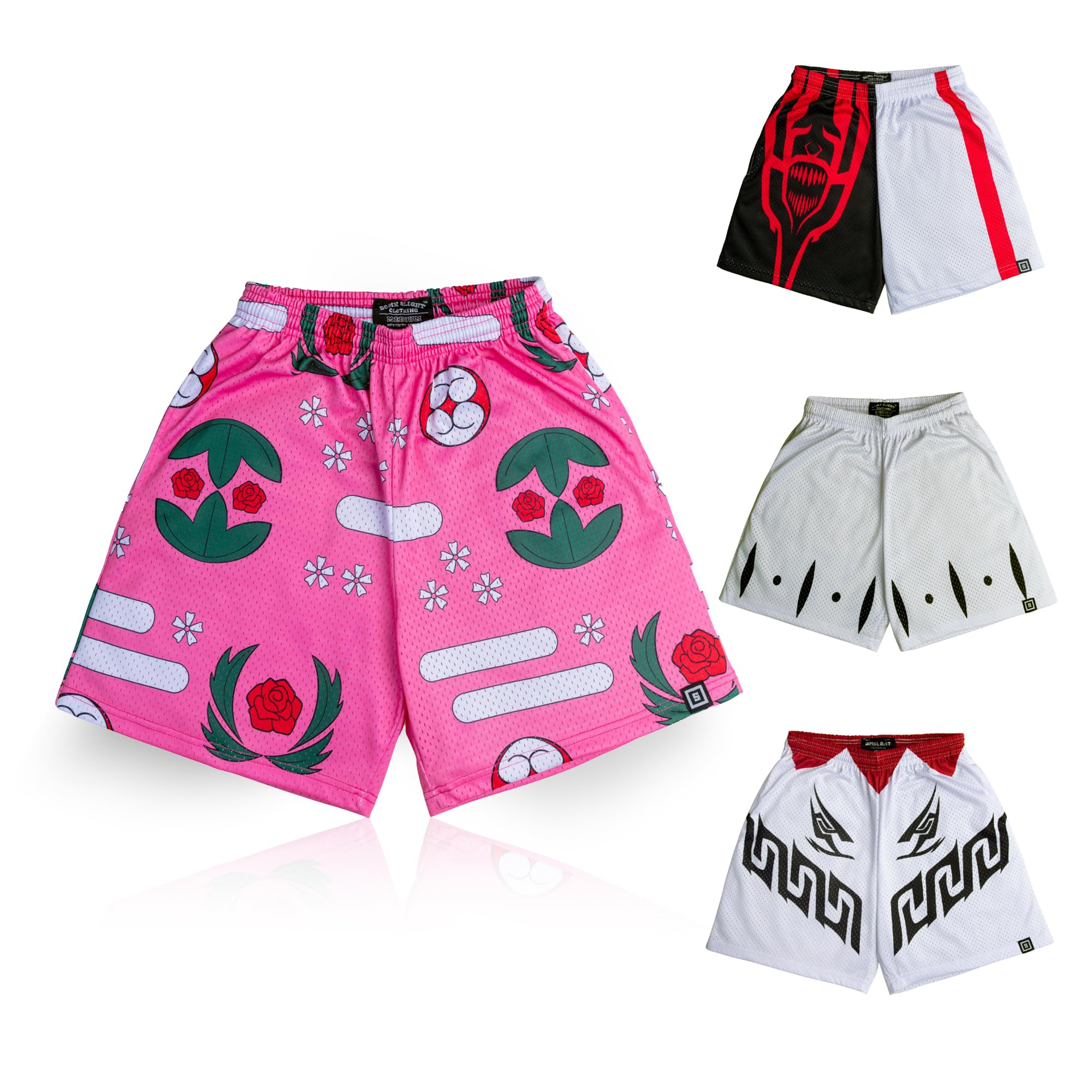 Anime Shorts for Men - Comfortable Swim, Basketball & Gym Shorts with Mesh Lining | Perfect for Swimming, Sports & Casual Wear