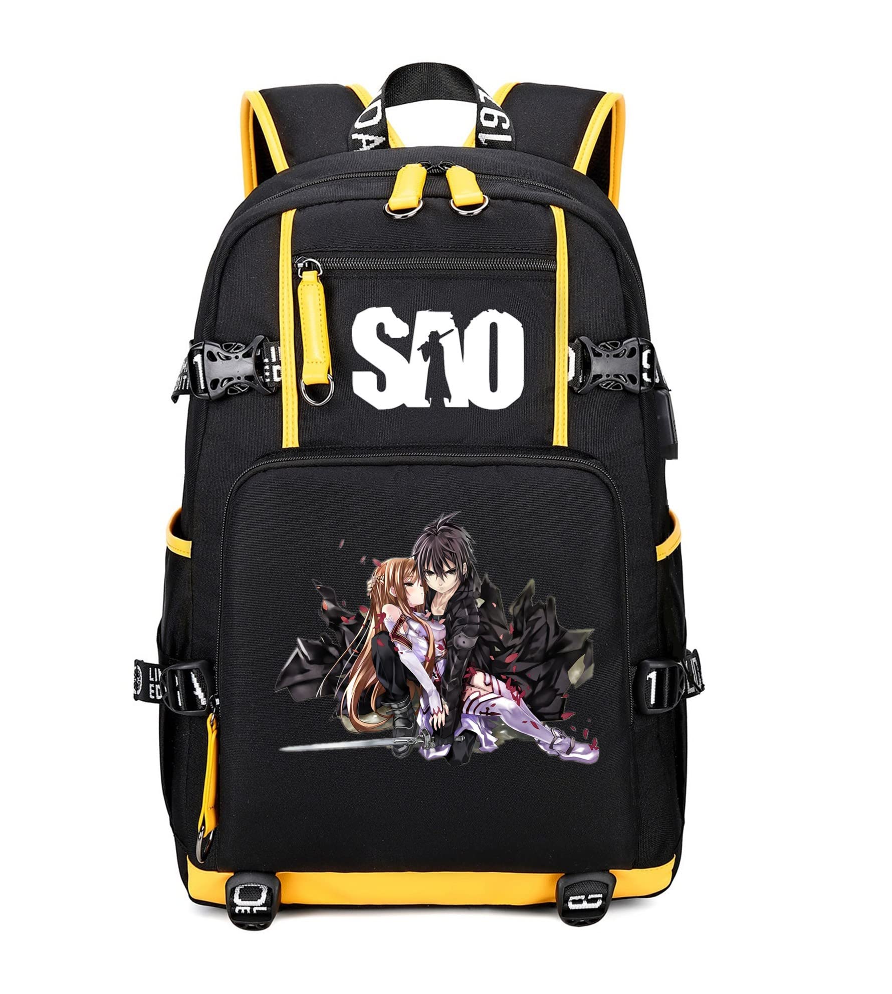 ISaikoy Anime Sword Art Online Backpack - Lightweight School Bookbag, Laptop Shoulder Bag for College, Travel & Cosplay | SAO Gaming Accessories