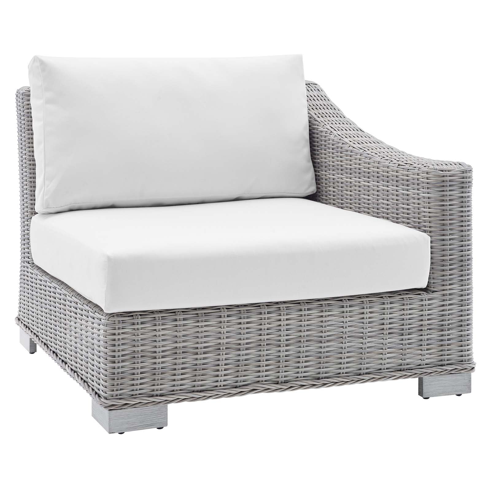 Conway Sunbrella® Outdoor Patio Wicker Rattan 6-Piece Sectional Sofa Set - Weather-Resistant Garden Furniture for Backyard, Poolside & Patio Relaxation