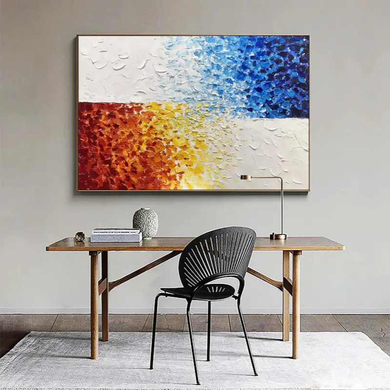 Flower and Tree Painting #FT029 - Handmade Canvas Wall Art for Home & Office Decor - Perfect for Living Room, Bedroom, and Office Spaces