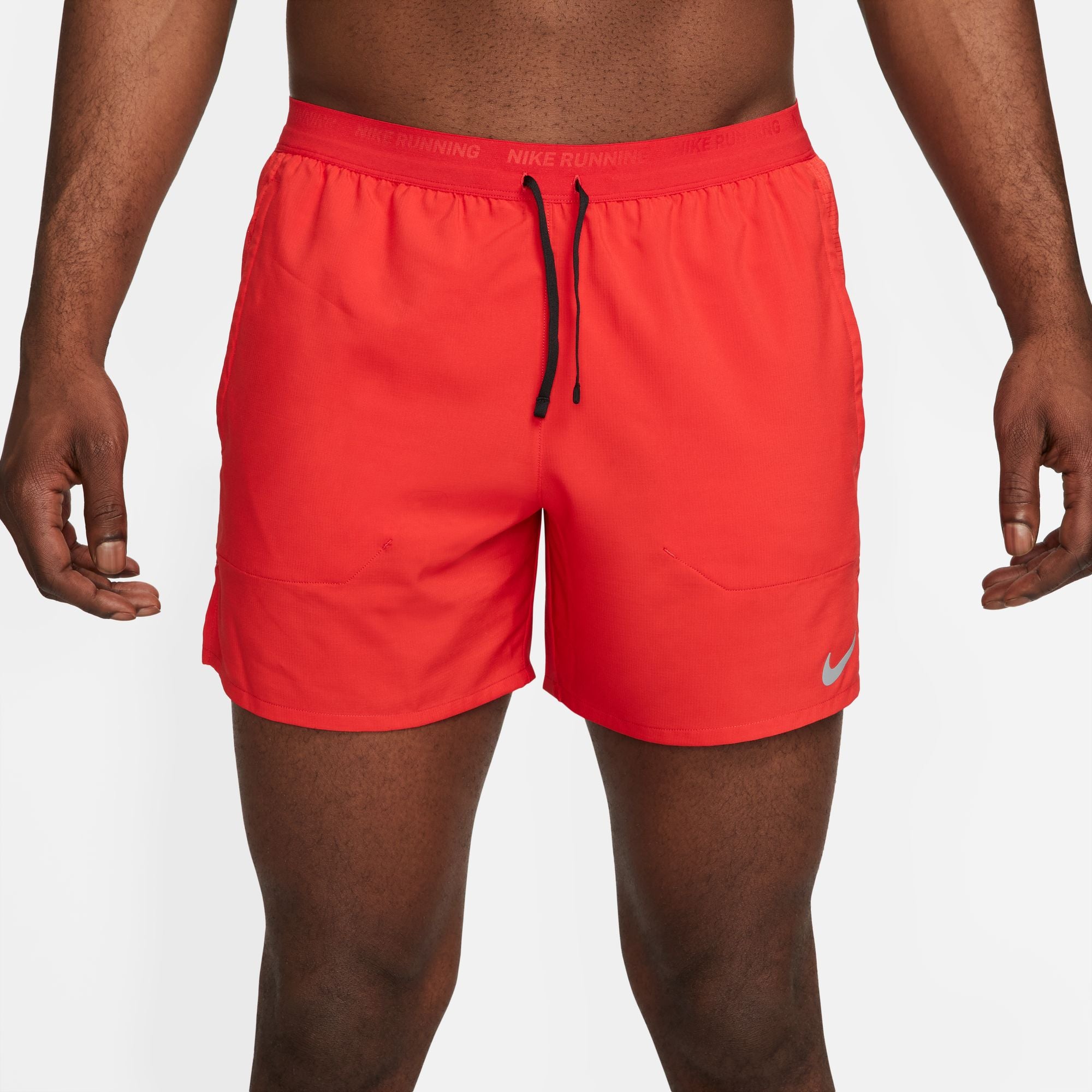 Nike Men's DRI-FIT Stride 5 Running Shorts - Breathable Quick-Dry Athletic Shorts with Reflective Details (University Red/Black/Silver) - Perfect for Jogging, Gym Workouts & Outdoor Sports