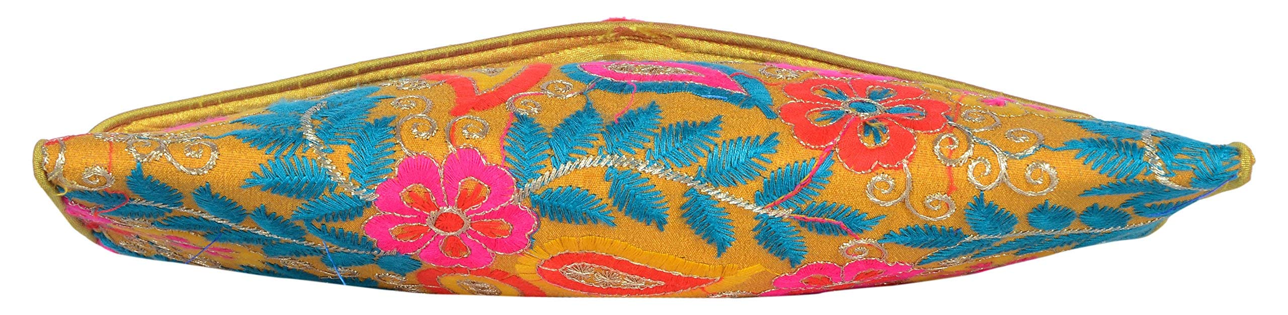 SHUBHANGI COLLECTIONS Women's Yellow Embroidered Sling Bag - Fashion Crossbody Purse for Women, Trendy Handbag for Daily Use, Work, Travel & Shopping