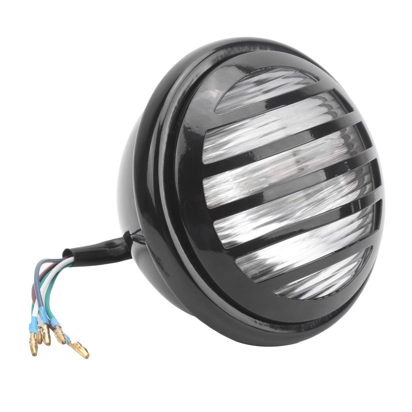 Aramox Retro Round Motorcycle Headlight - High Transmittance White LED Light with Fast Heat Dissipation, Compatible with Honda - Perfect for Night Riding & Vintage Bike Customization