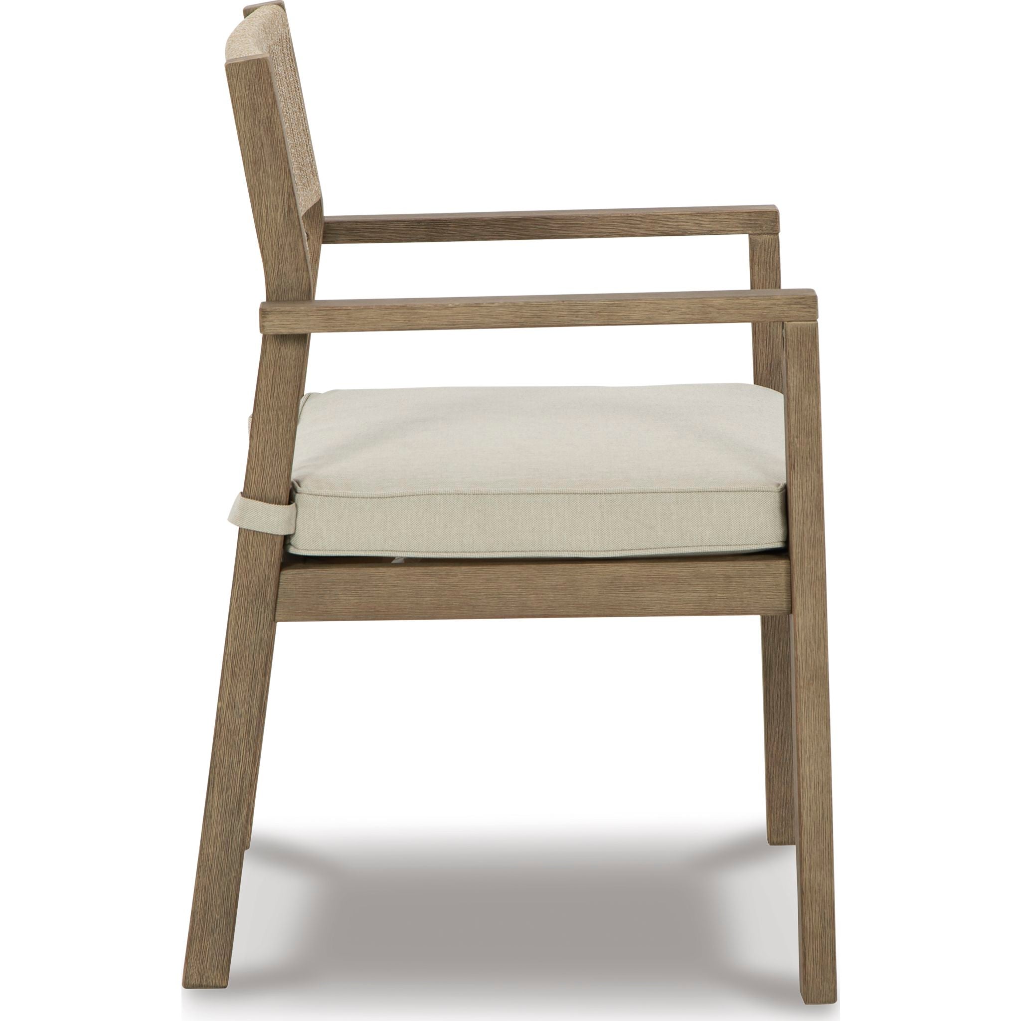 Aria Plains Outdoor Patio Chairs with Cushions (Set of 2) - Brown Weather-Resistant Lounge Chairs for Backyard, Garden, Poolside & Deck Relaxation