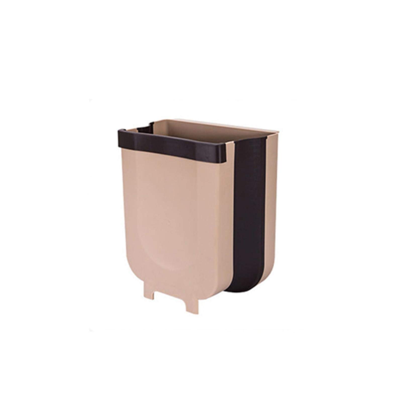 AIOVEMC Wall Mounted Folding Trash Can - Space Saving Hanging Garbage Bin for Kitchen Cabinet Door, Foldable Waste Storage Solution - Perfect for Small Kitchens, Bathrooms, RVs and Camping Use