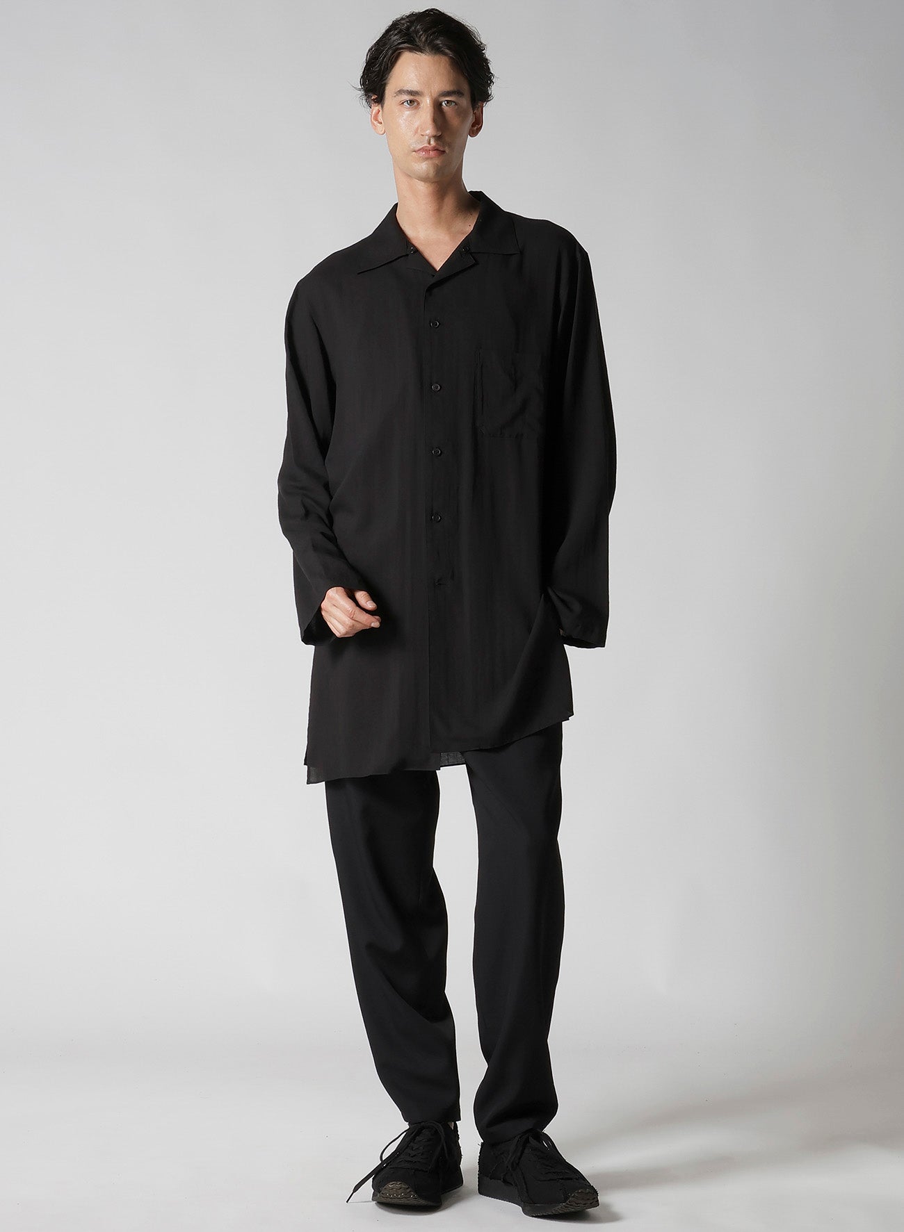 Stylish Cellulose Lawn Button-Down Blouse with Black Collar - Perfect for Office Wear, Casual Outfits & Spring Fashion