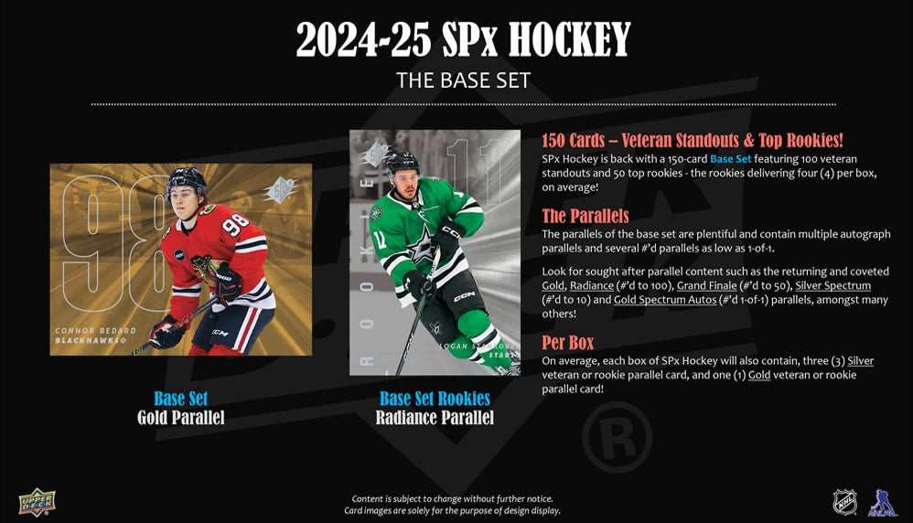 2024-25 Upper Deck SPx Hockey Hobby Box - 20 Box Case | Premium Collectible Hockey Cards for Trading, Investing & Display