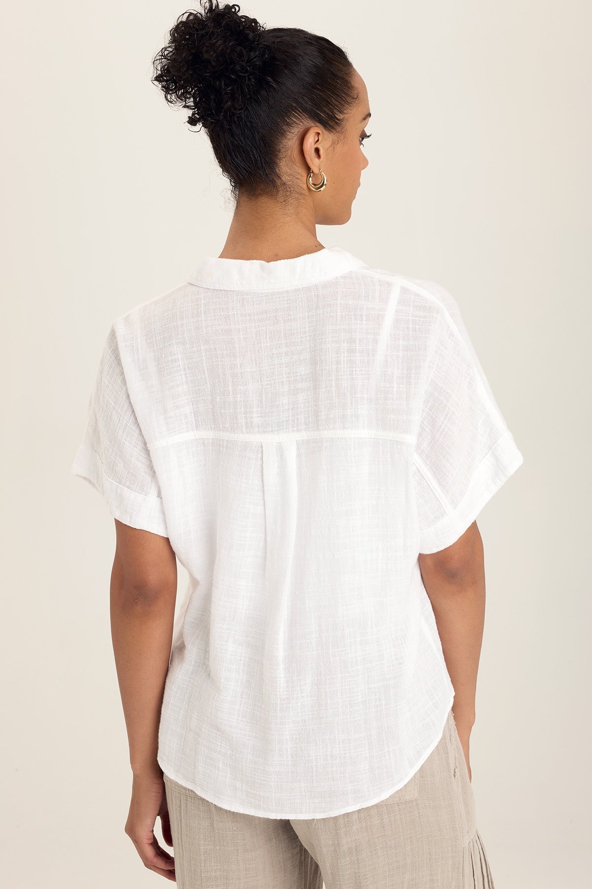 Gauze Teagan Tie Top Women's Casual Blouse - Perfect for Summer Outfits, Beachwear & Boho Style