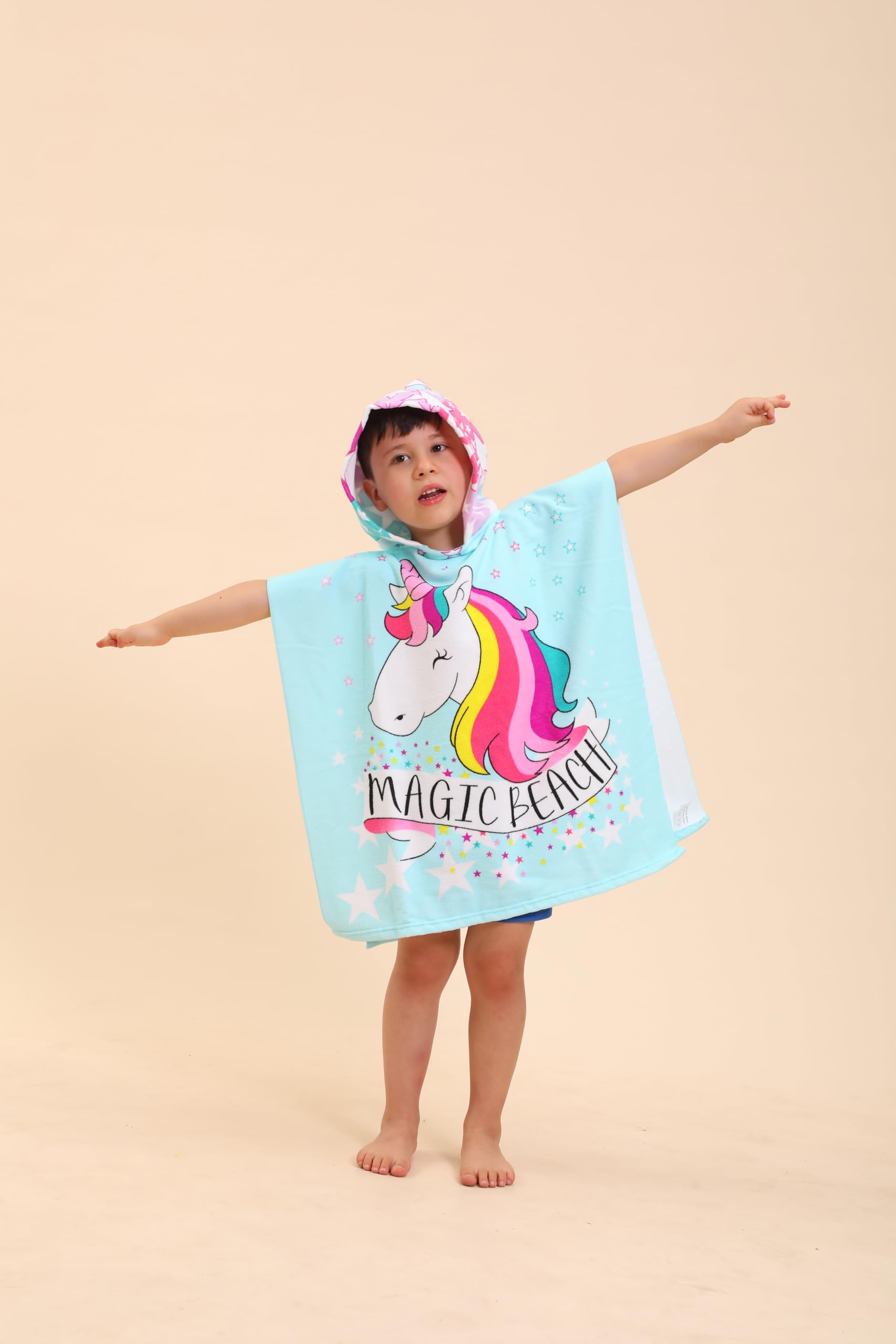 **Unicorn Hooded Towels for Kids - Soft & Absorbent Swim & Beach Towel for Boys & Girls (Ages 2-10) - Wearable Poncho Towel Robe for Pool, Beach & After Bath**    *(Perfect for Swimming Lessons, Beach Trips & Cozy Post-Bath Snuggles!)*