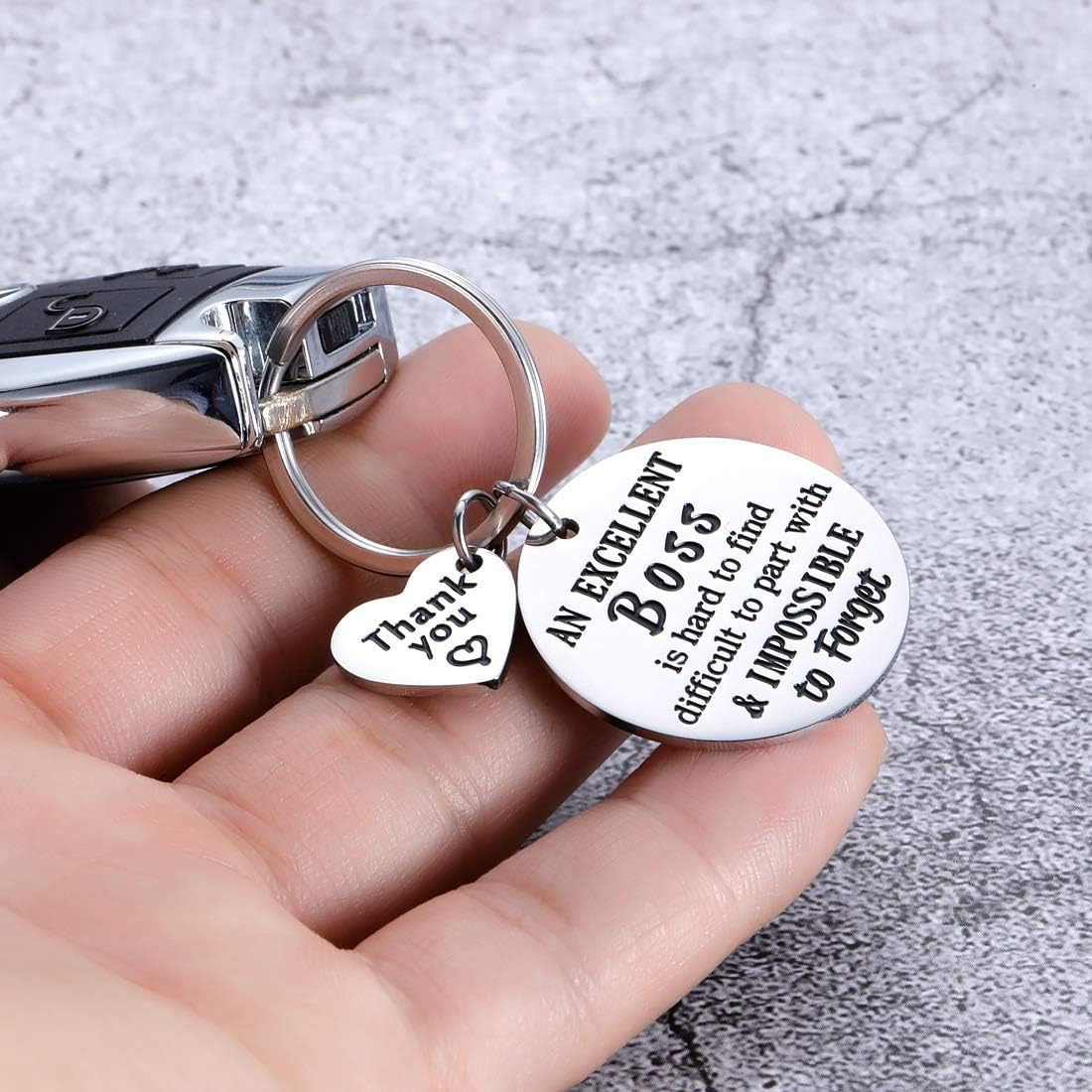Premium Boss Appreciation Gifts for Women & Men - Thoughtful Going Away, Employee Thank You & Farewell Gifts - Coworker Retirement, Birthday & Mentor Keychain - Perfect Office Gift for Bosses, Colleagues & Team Members