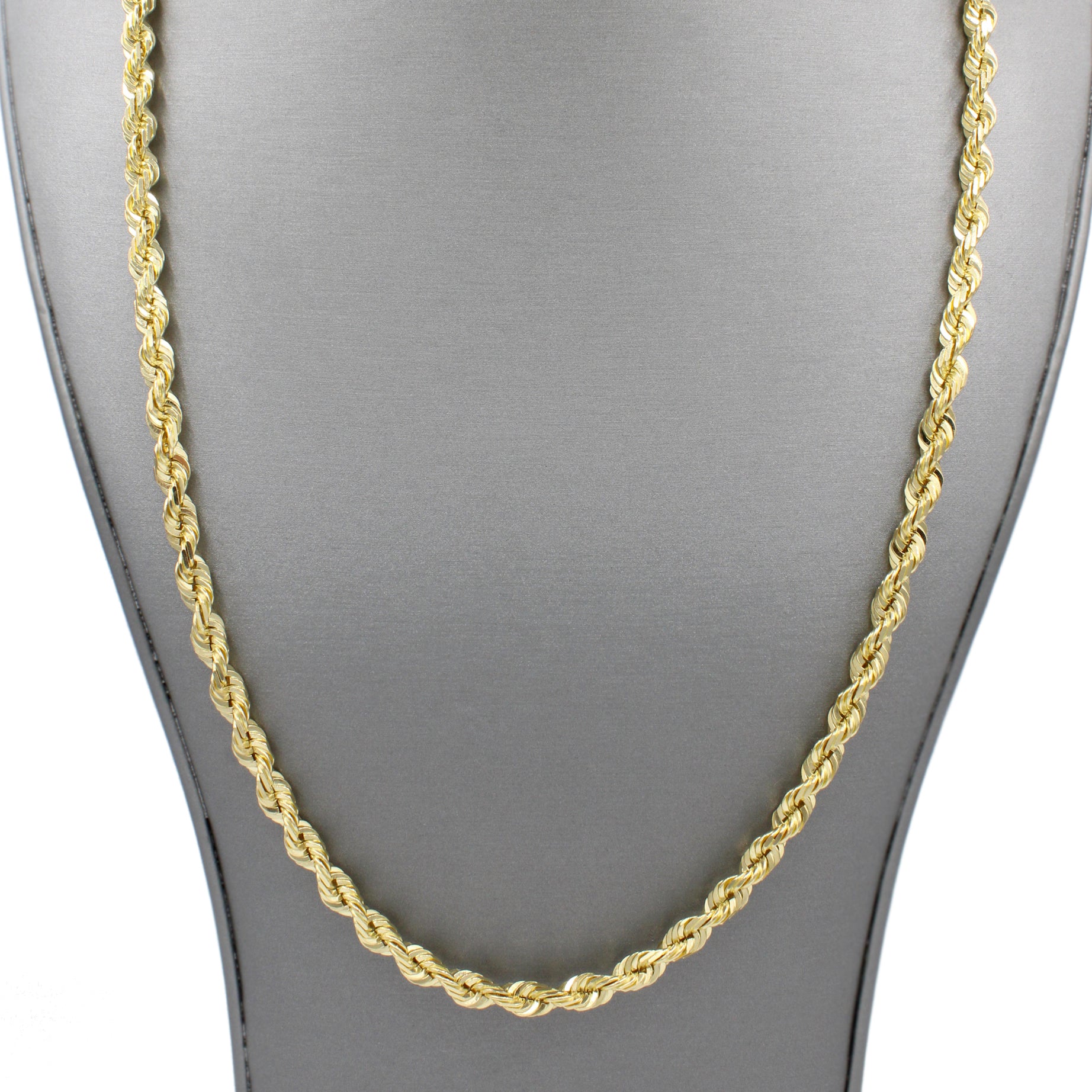 14K Hollow Rope Chain Necklace - 6MM Width, 26 Inches Length - Durable Gold Jewelry for Men & Women - Perfect for Everyday Wear, Gifts & Special Occasions