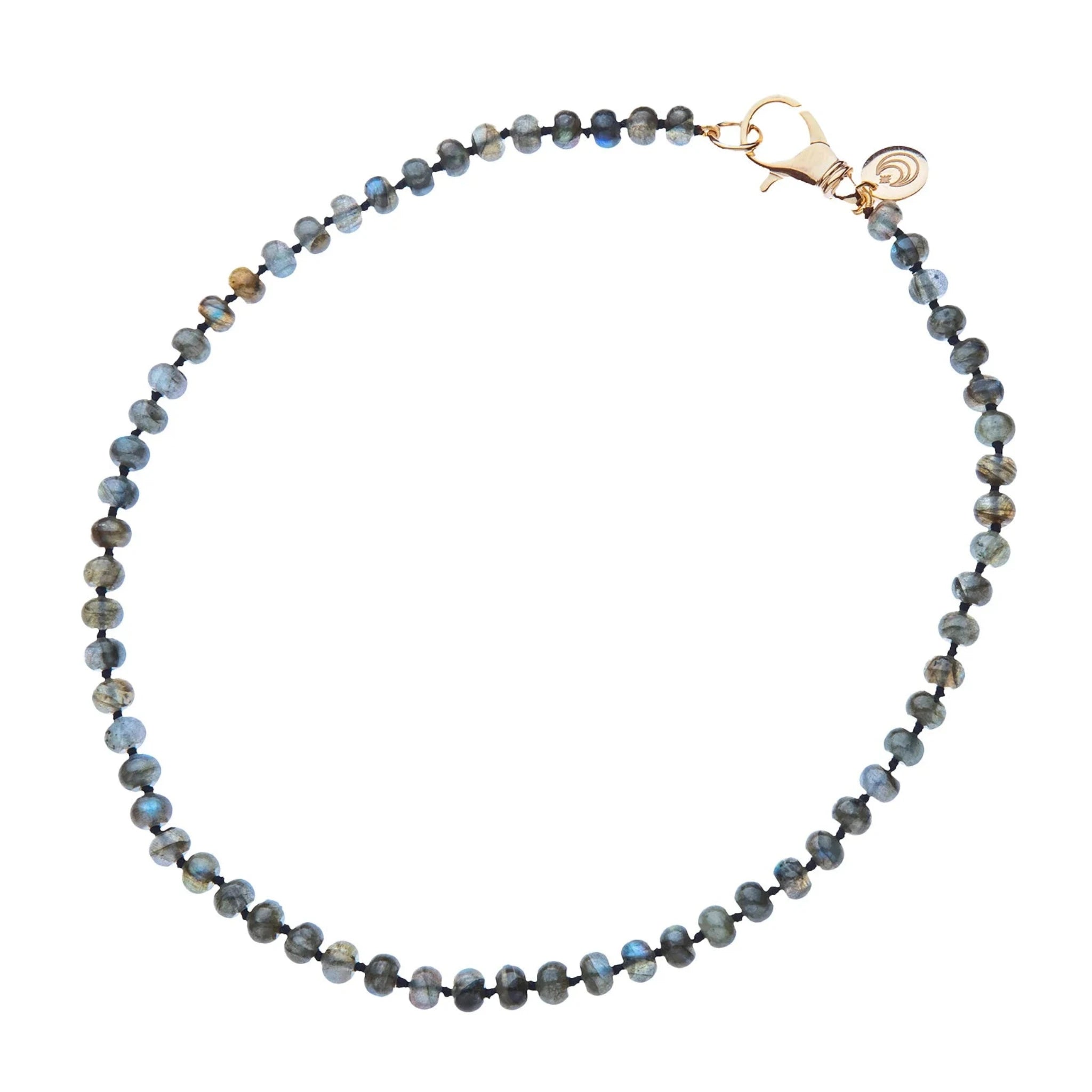 Jane Win Labradorite Beaded Necklace - Natural Stone Jewelry for Women, Healing Crystal Necklace for Energy & Protection | Perfect for Meditation, Yoga & Spiritual Gifts