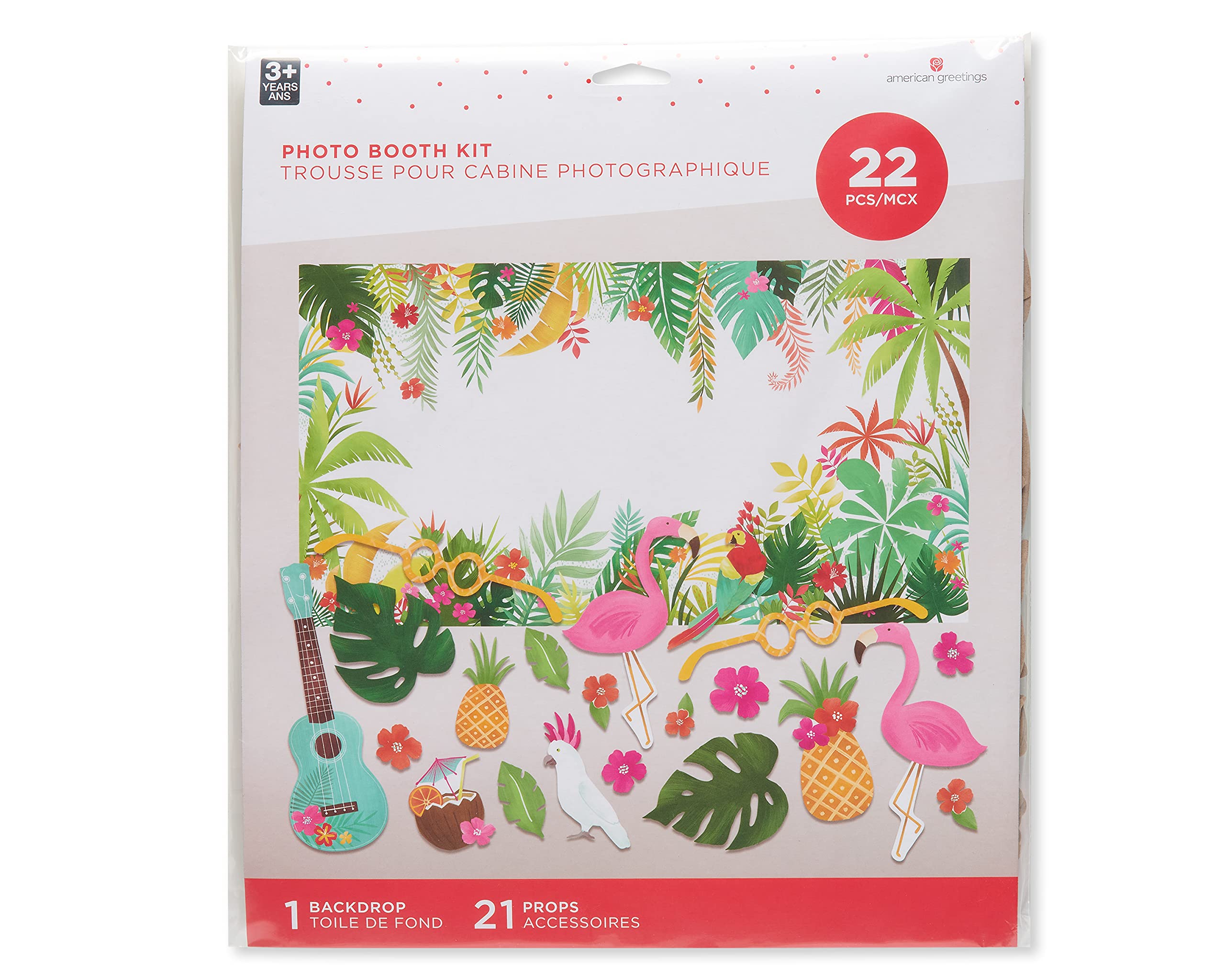 Tropical Luau Party Supplies - 22-Piece Set for BBQs & Summer Parties