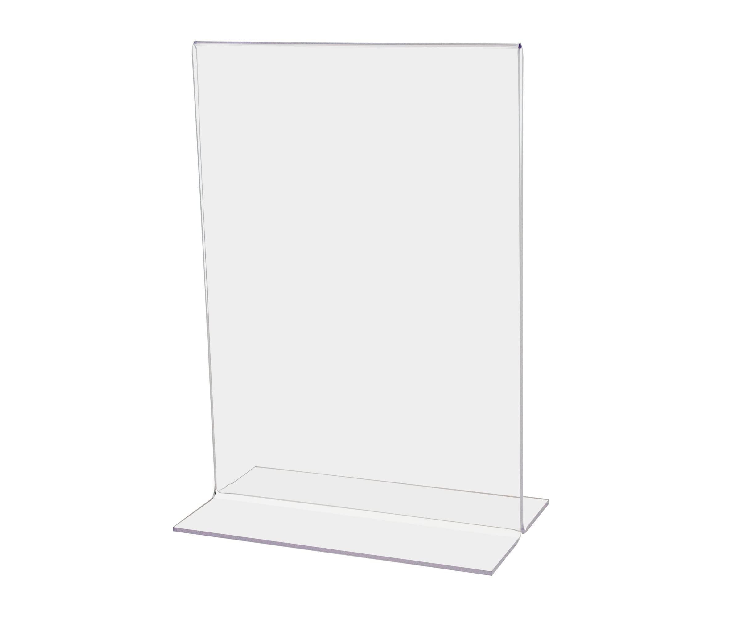 40 Pack Clear Double-Sided Reusable Table Tent Sign Holders - 5x7 Inch Countertop & Ceiling Display for Emergency Exit, Marketing, Restaurants & Events