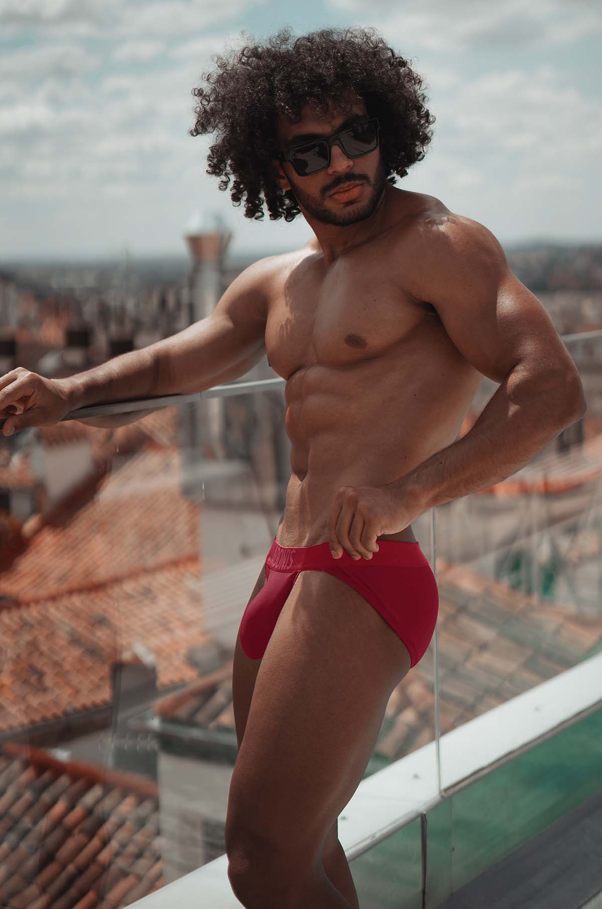 **Men's Comfortable Wine Jock Brief Underwear - Breathable & Supportive for Sports, Gym, and Everyday Wear**