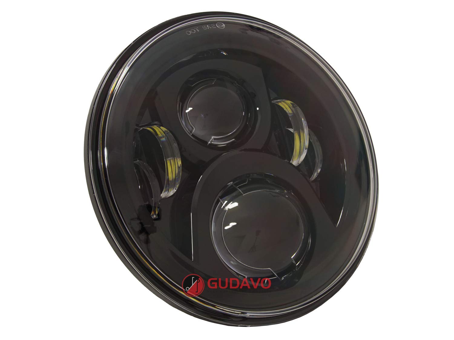 7 Inch Super Bright LED Headlight with Anti-Scratch Lens - Osram Headlamp Compatible for Harley Davidson, Jeep Wrangler JK LJ CJ - Perfect for Night Off-Roading & Urban Commuting