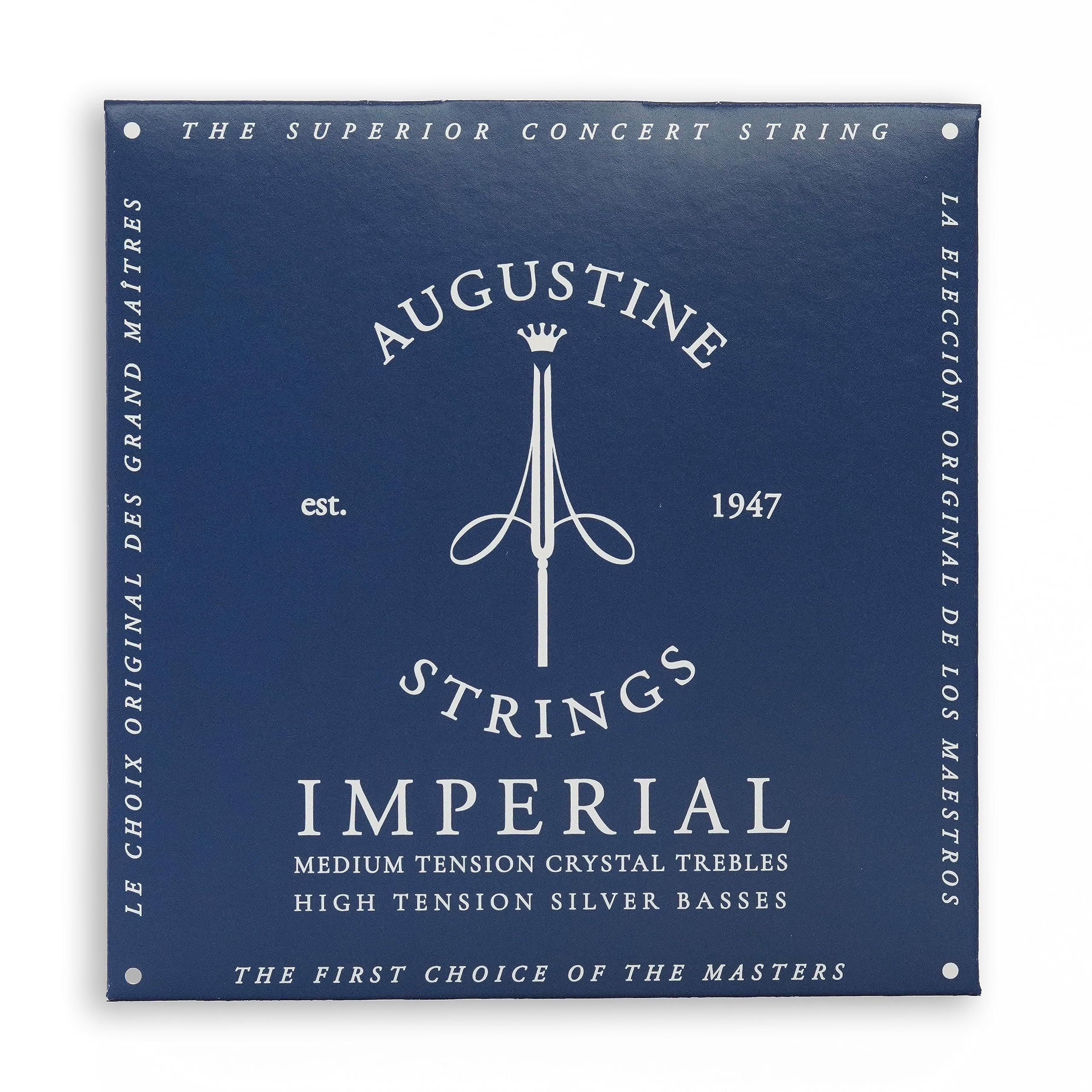Augustine Imperial High Tension Crystal Nylon Guitar Strings - Premium Classical Guitar Strings Set for Professional Musicians | Perfect for Concerts, Recording Studios & Practice Sessions