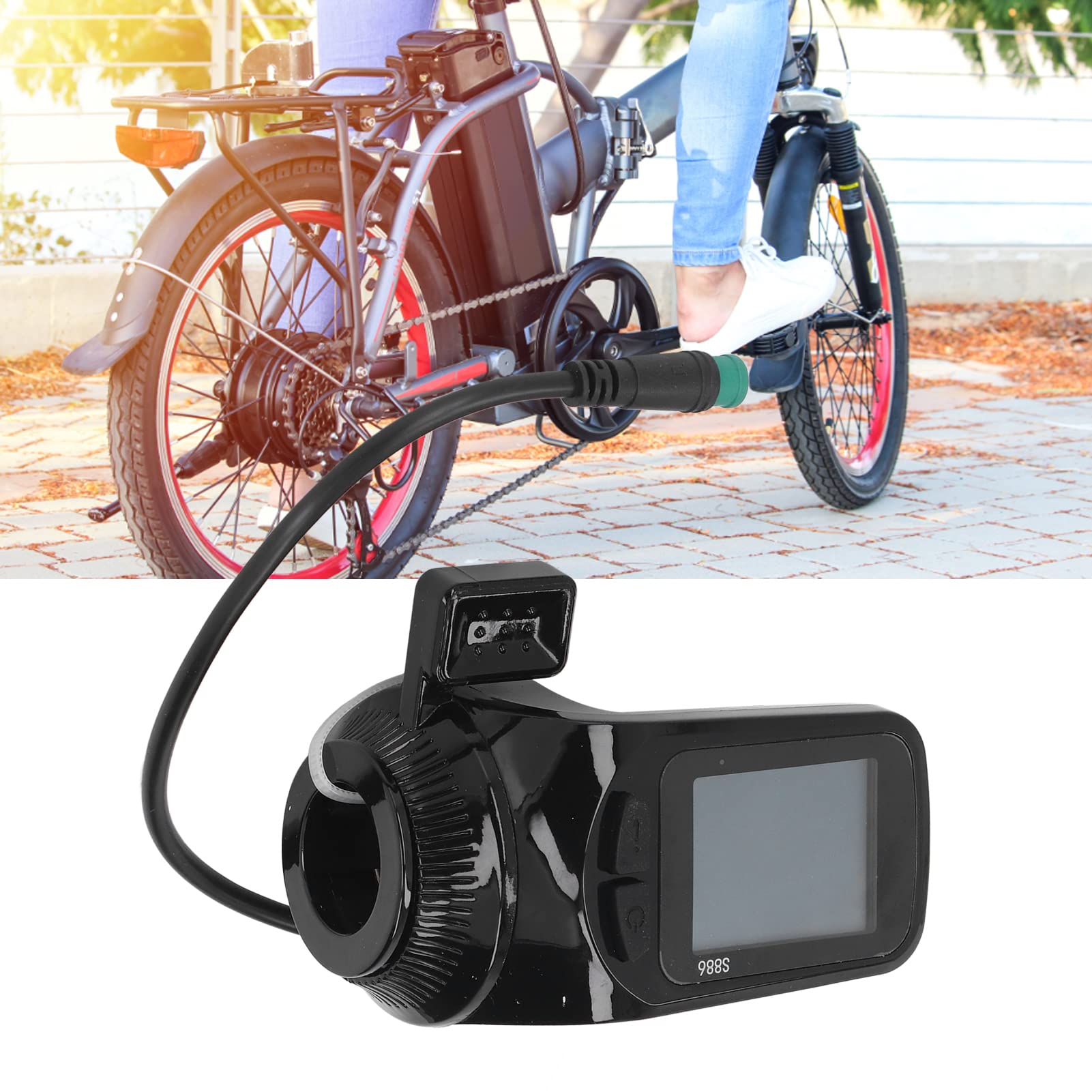 24V-60V Electric Bike LCD Display Panel - Waterproof Ebike Speedometer with Connector for Scooter & E-Bike Modification | Perfect for Commuting, Off-Road Adventures & Urban Riding