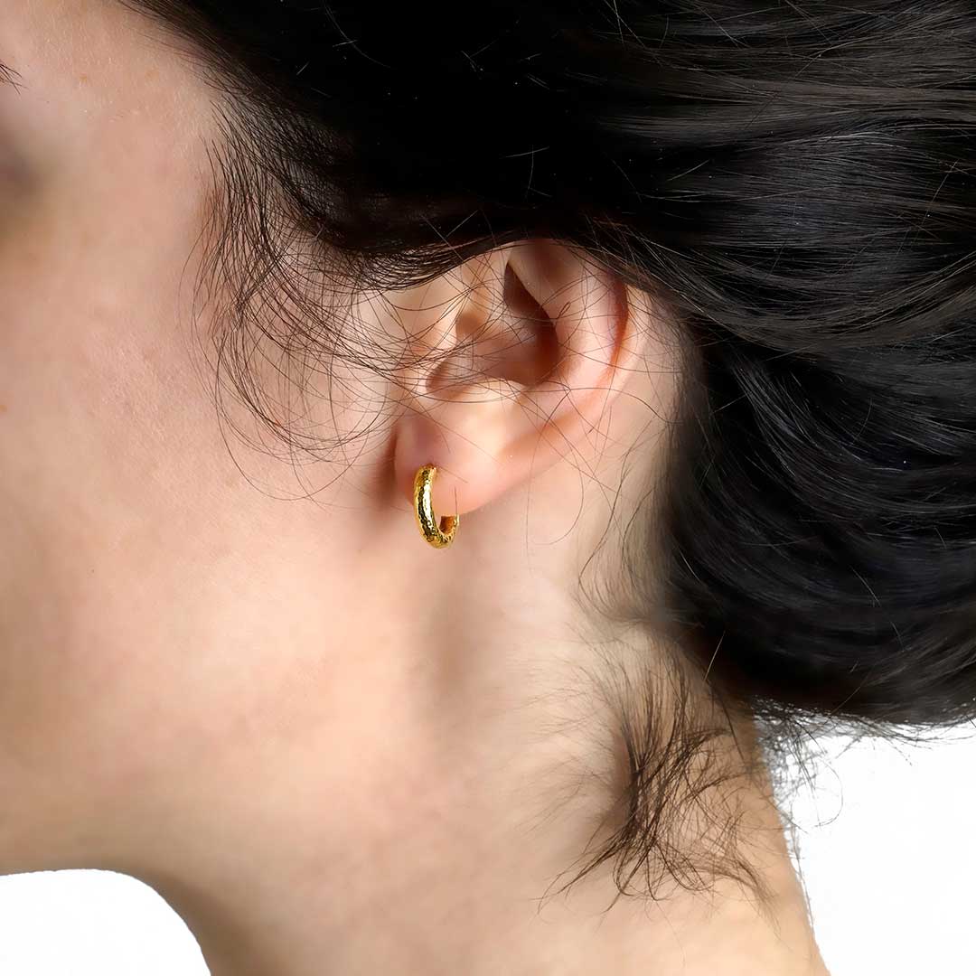 Elizabeth Locke Baby Hoop Earrings - 14K Gold Plated Tiny Hoops for Women & Girls - Perfect for Everyday Wear, Gifts & Special Occasions