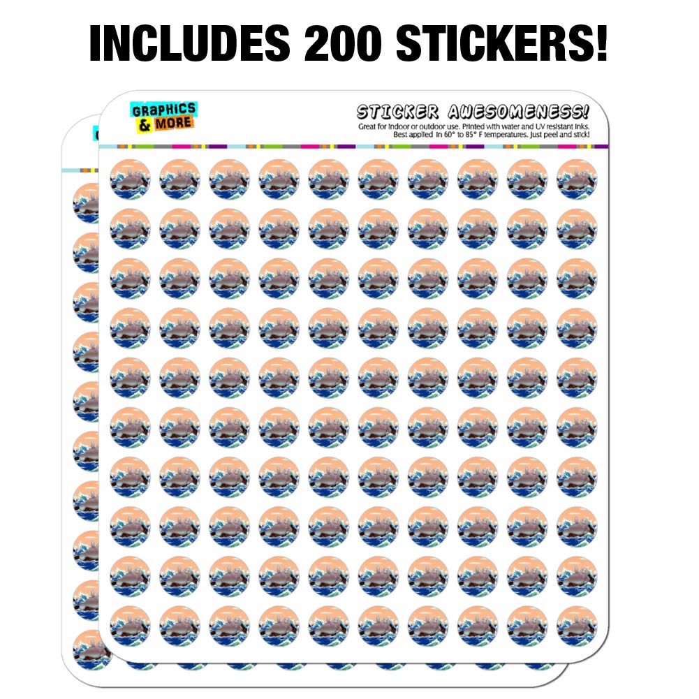 Funny Waving Manatee Mermaid Stickers for Planner, Calendar & Scrapbooking - Ocean Theme Crafting Decals for Journals, DIY Projects & Beach Party Decorations