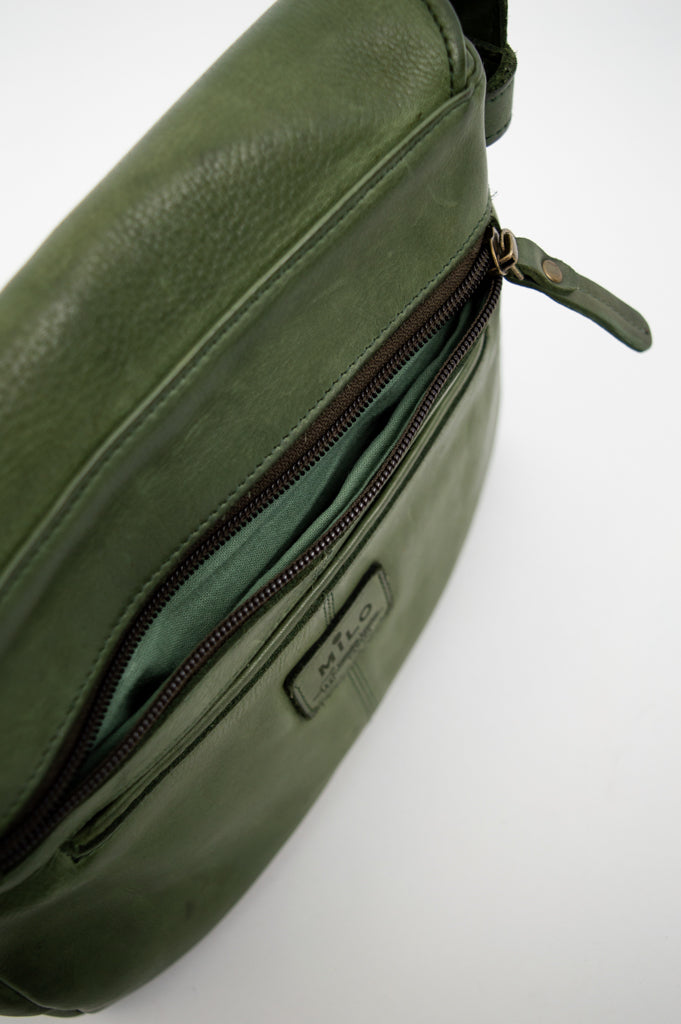 Premium Olive Leather Handbag for Women - Stylish & Durable Crossbody Purse - Perfect for Work, Travel & Everyday Use